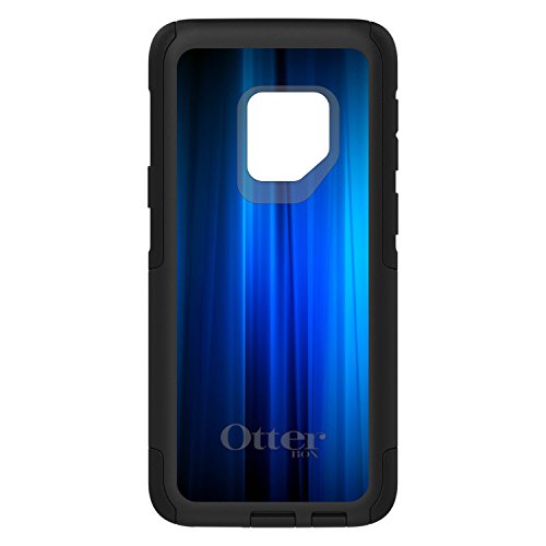 Bright Blue Curtain On Black Case