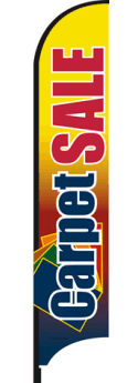 Feather Flag Banner - High Visibility Carpet Sale Advertising Flag | Perfect for Outdoor Events, Grand Openings & Retail Promotions