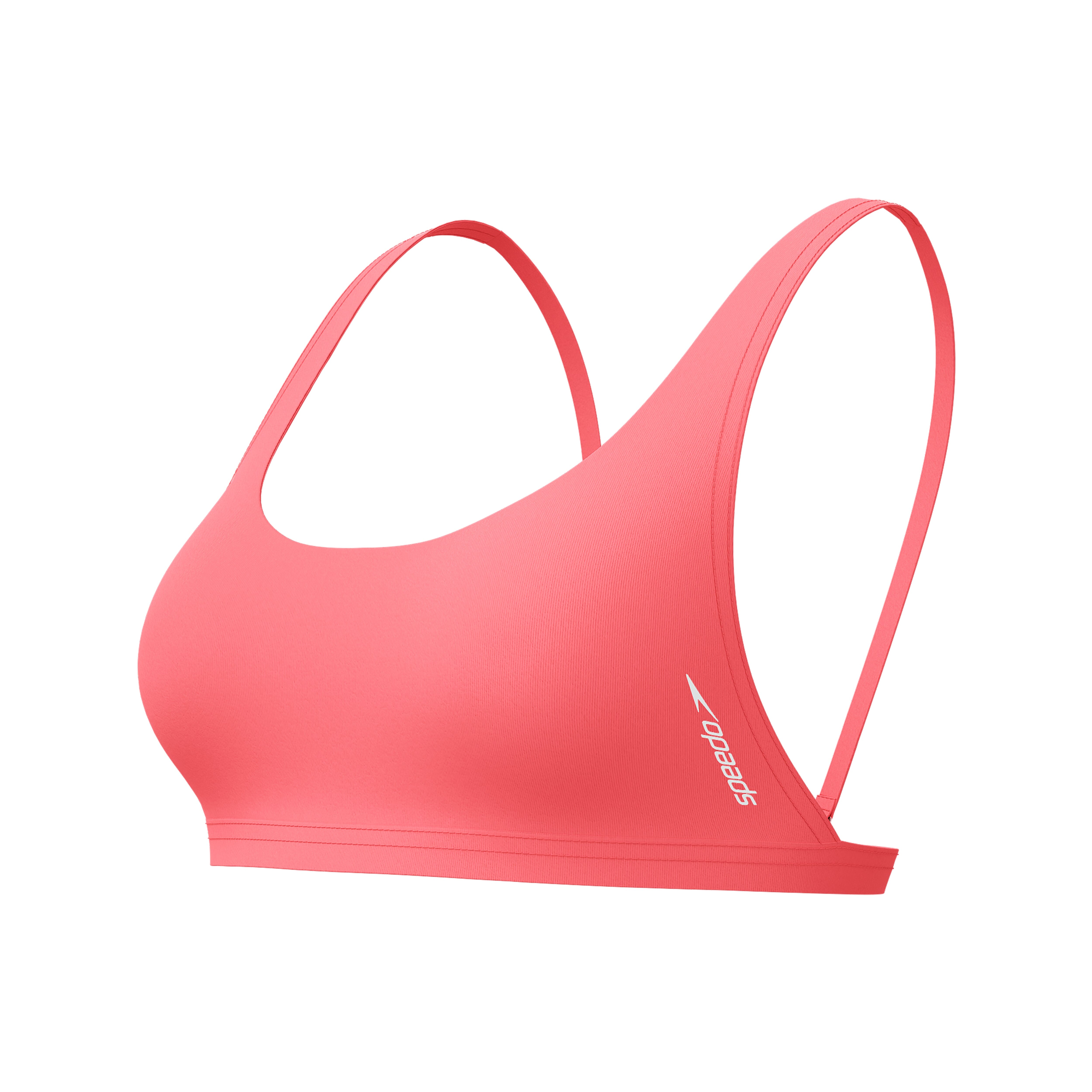 Speedo Women's FLU3NTE Bikini Top - Coral | High Performance Swimwear for Swimming, Beach & Pool Activities