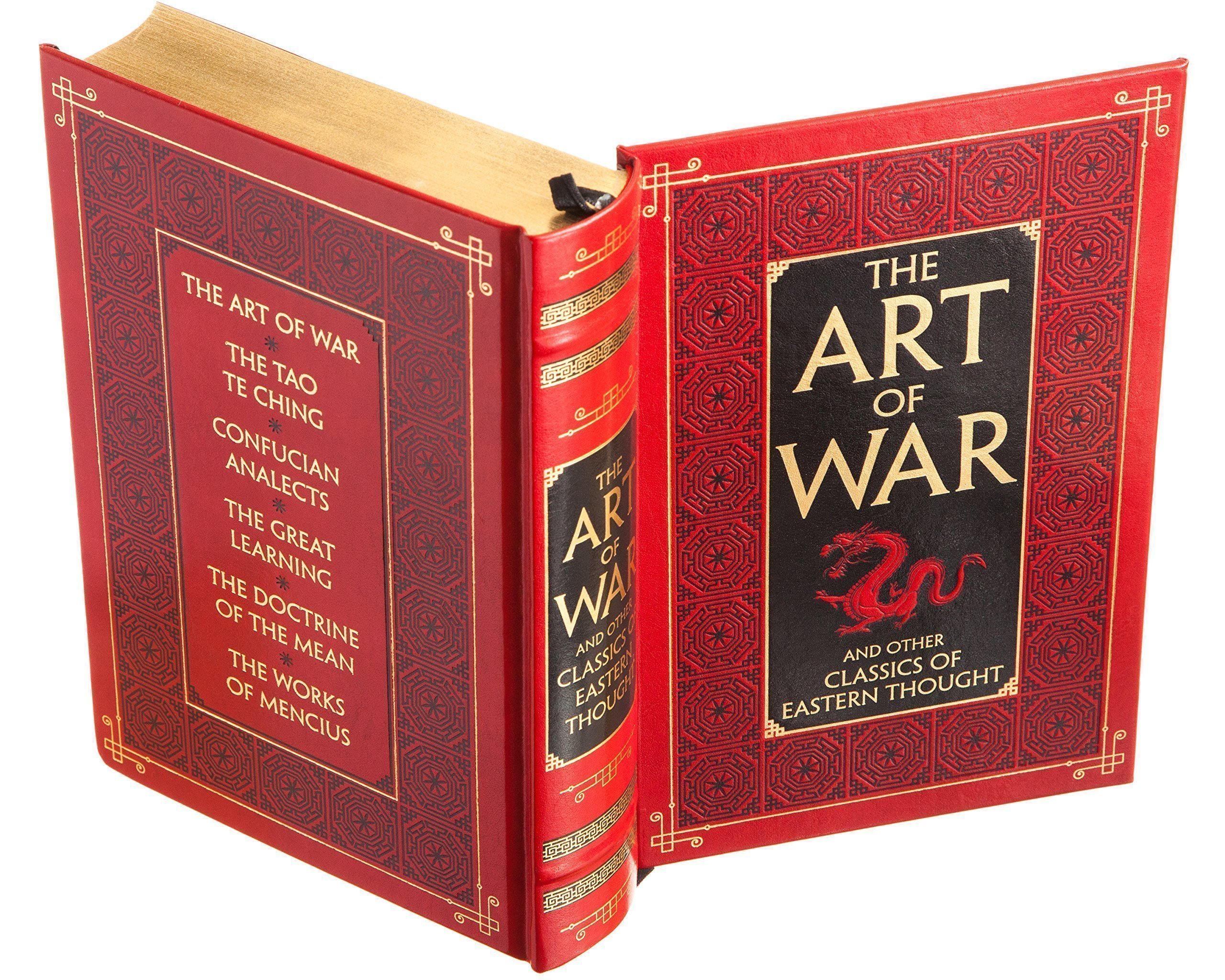 Handmade Leather-Bound Book Safe with Magnetic Closure - Sun Tzu's The Art of War - Perfect for Home Security, Secret Storage & Unique Gift Ideas