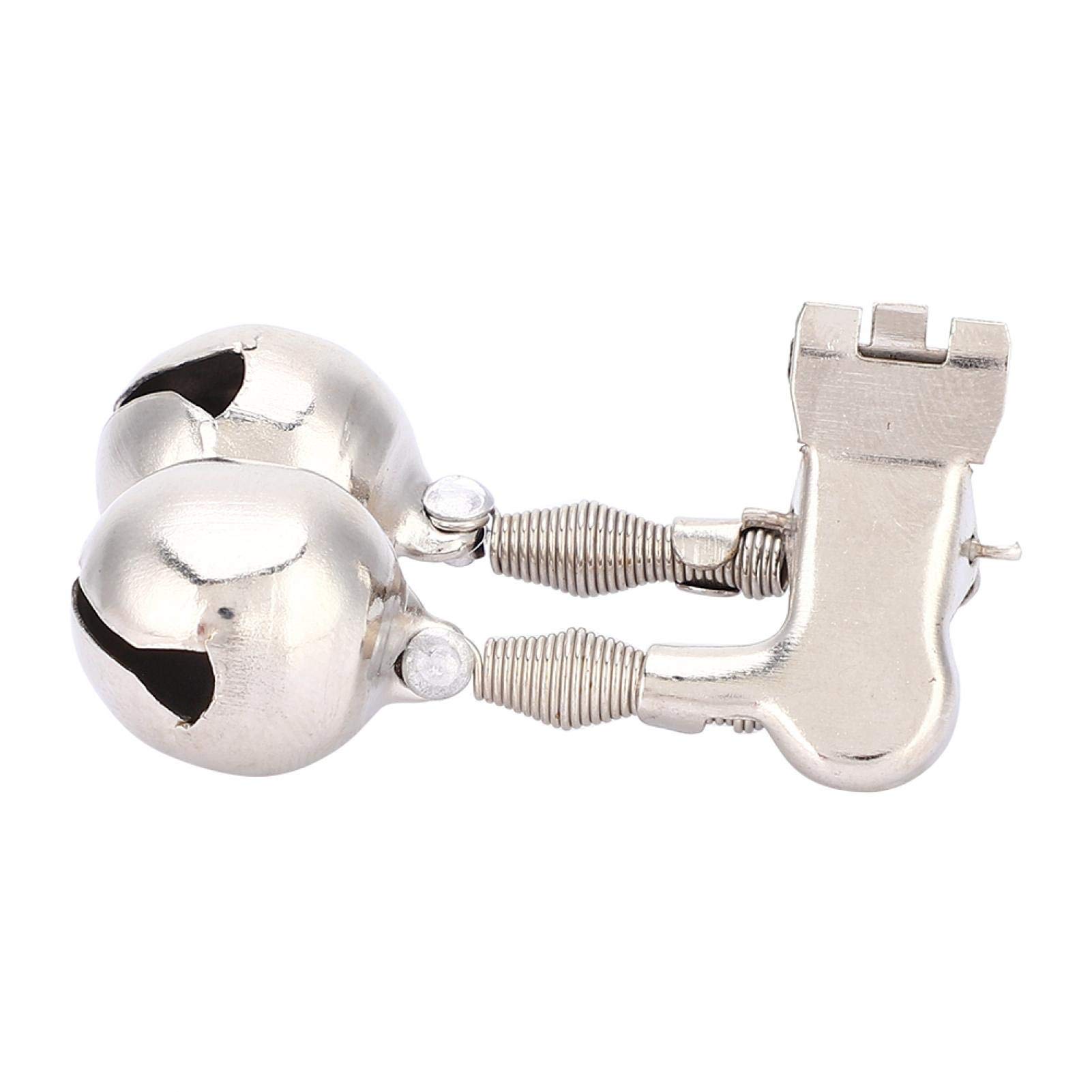 Cyrank Stainless Steel Fishing Bells Alarm Indicator for Rods - Double Bell Alert System for Sea Fishing, Freshwater & Ice Fishing (Great for Night Fishing & Sensitive Bite Detection)