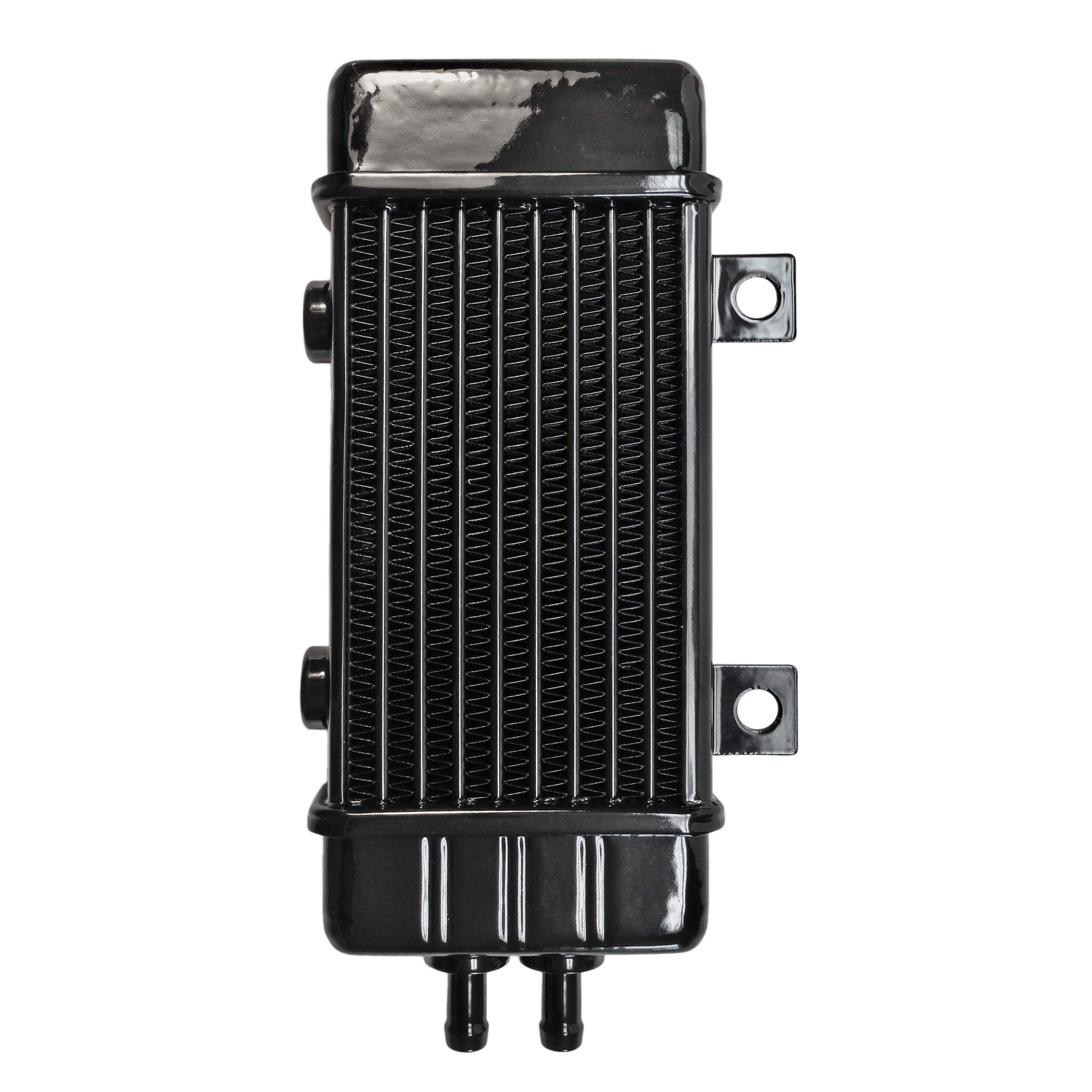 Jagg 3160 Universal 10 Row Oil Cooler with 2 Mounting Tabs & 2 Mounting Bosses - No Fan - High Performance Cooling for Automotive, Motorcycle & Industrial Applications