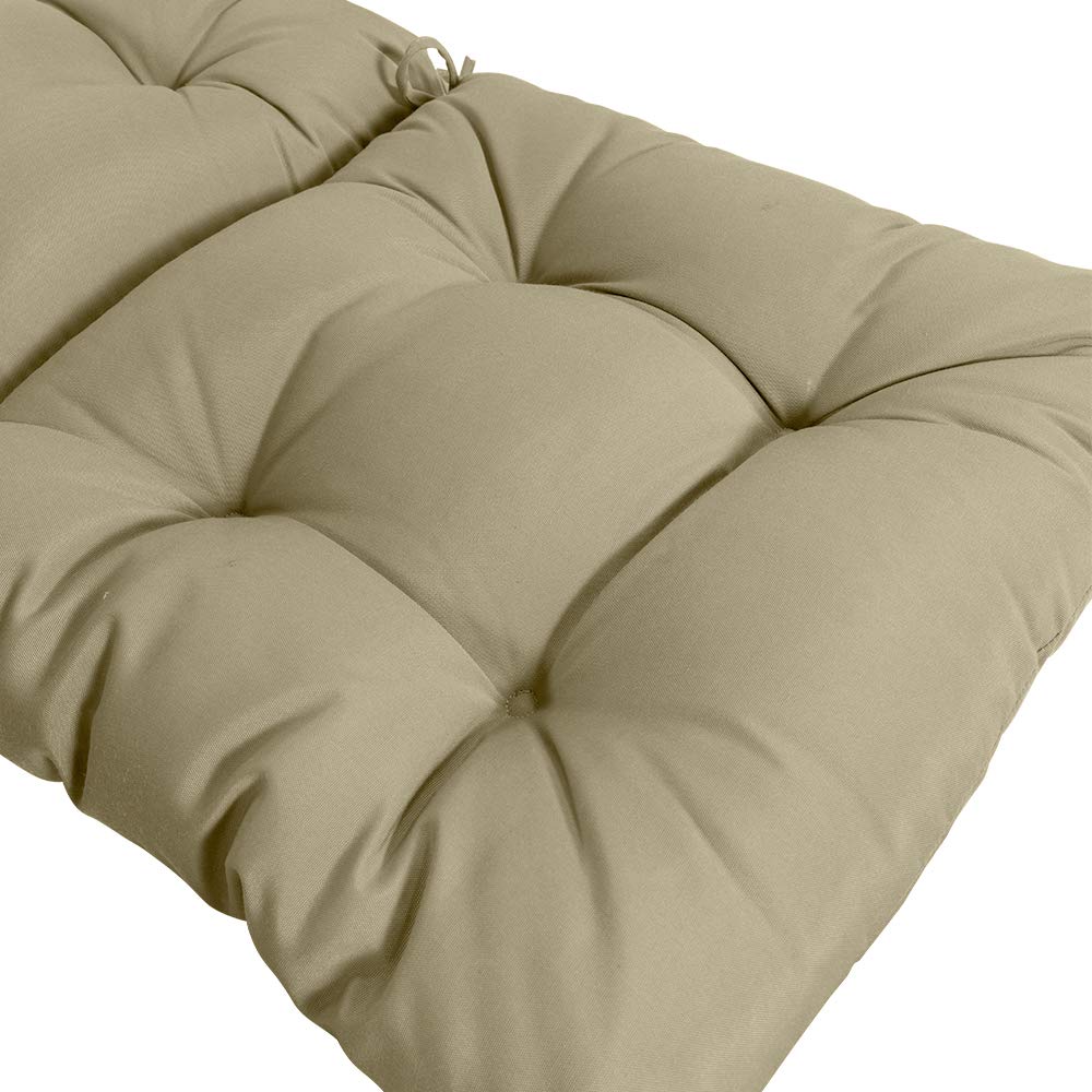 QILLOWAY High Back Chair Cushions Set of 4 - Tufted Indoor Outdoor Replacement Cushions, Beige - Perfect for Patio Furniture, Dining Chairs, and Lounge Seating