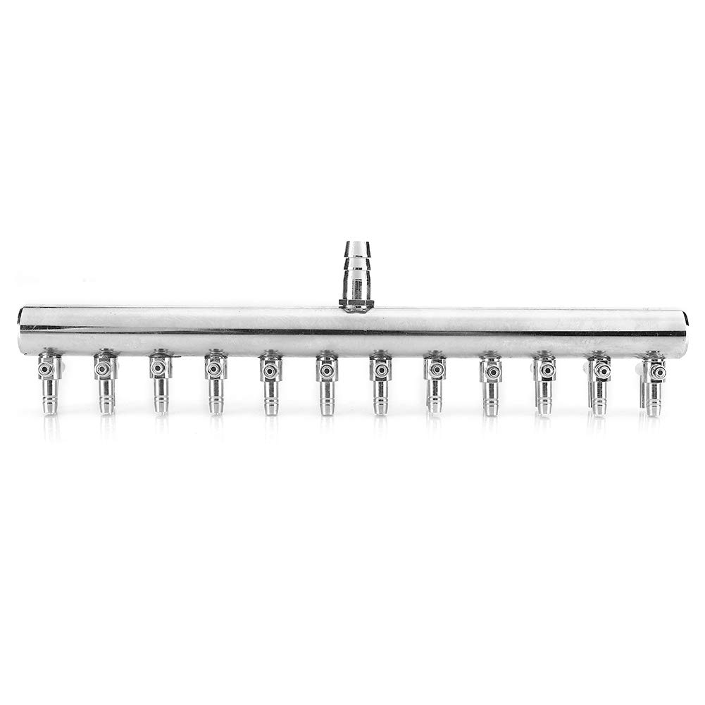 EVTSCAN 12 Joints Aquarium Air Flow Control Valve - Stainless Steel Fish Tank Air Regulator for Aquarium Air Pump - Perfect for Freshwater & Saltwater Tanks, Hydroponics Systems, and Aquatic Habitats