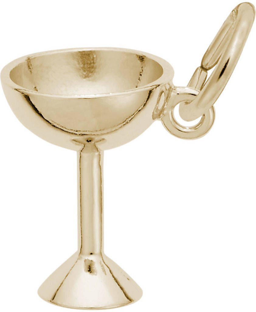 Rembrandt Champagne Glass Charm - Elegant Crystal Wine Glass Charms for Wedding, Bridal Shower & Party Decorations - Set of 6