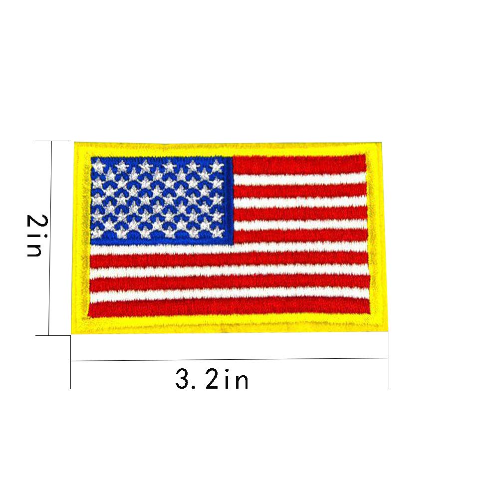 USA Flag Embroidered Tactical Patches - 17PCS Military Army Uniform Emblems, Iron-On & Sew-On American Flag Decals for Backpacks, Caps, Hats, Jackets, T-Shirts - Perfect for Patriotic Events, Military Service, Outdoor Adventures & DIY Crafts