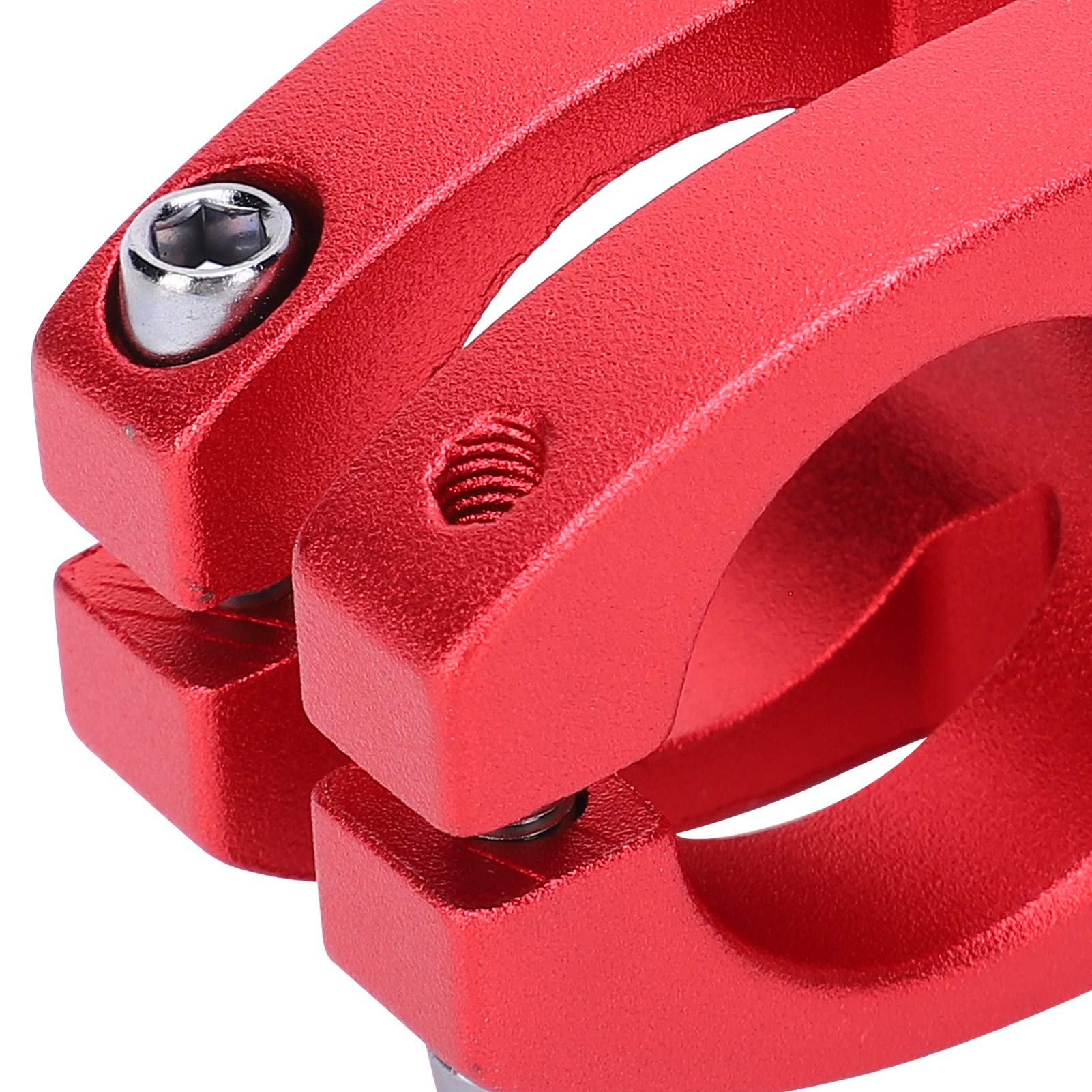 Premium CNC Machined Aluminum Alloy Mountain Bike Stem - Lightweight & Durable Road/Downhill Bicycle Handlebar Stem (Red) - Perfect for Trail Riding, MTB Adventures & Urban Commuting