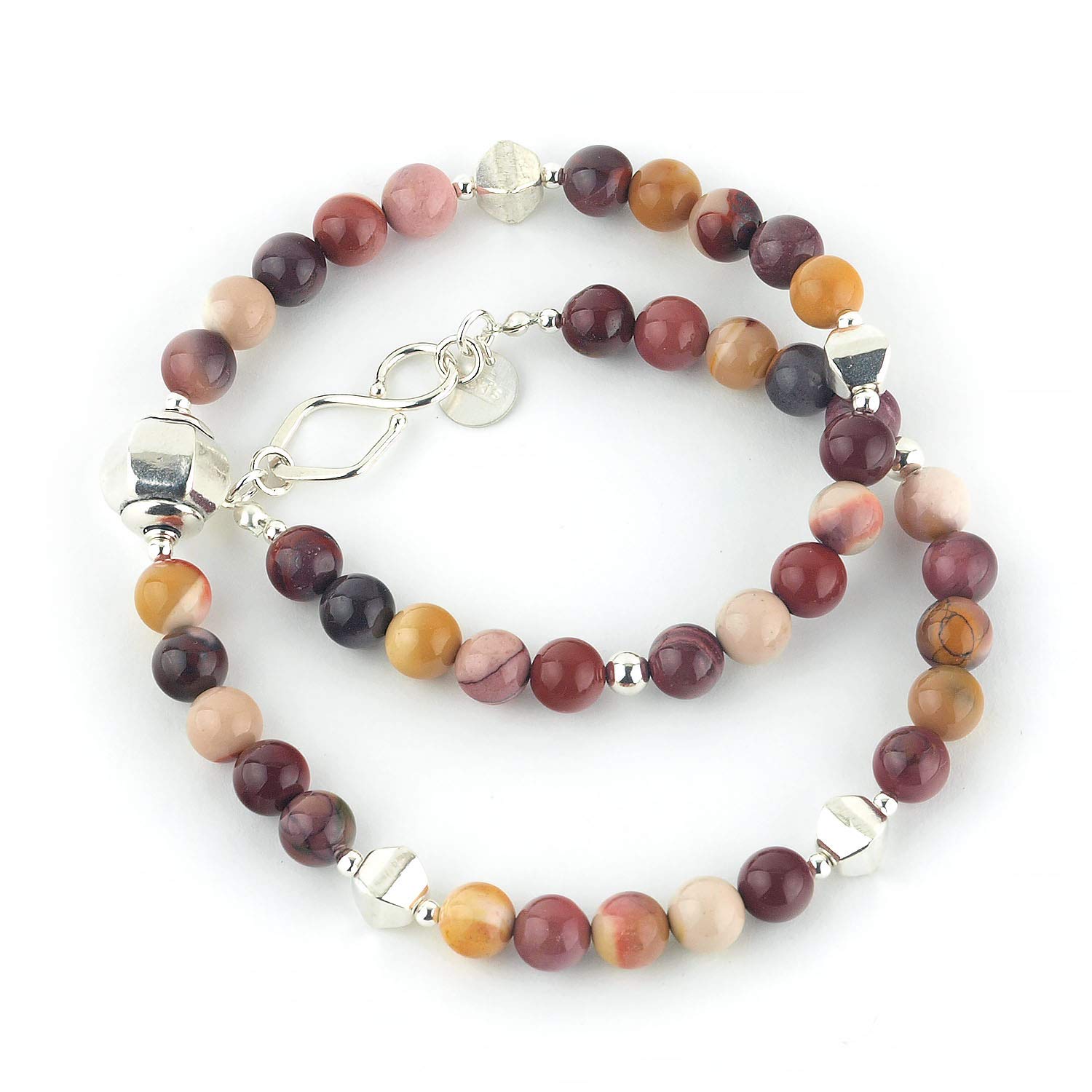 Elegant Sterling Silver and Mookaite Gemstone Necklace for Women | Handmade Jewelry Gift for Her | Perfect for Weddings, Anniversaries & Special Occasions