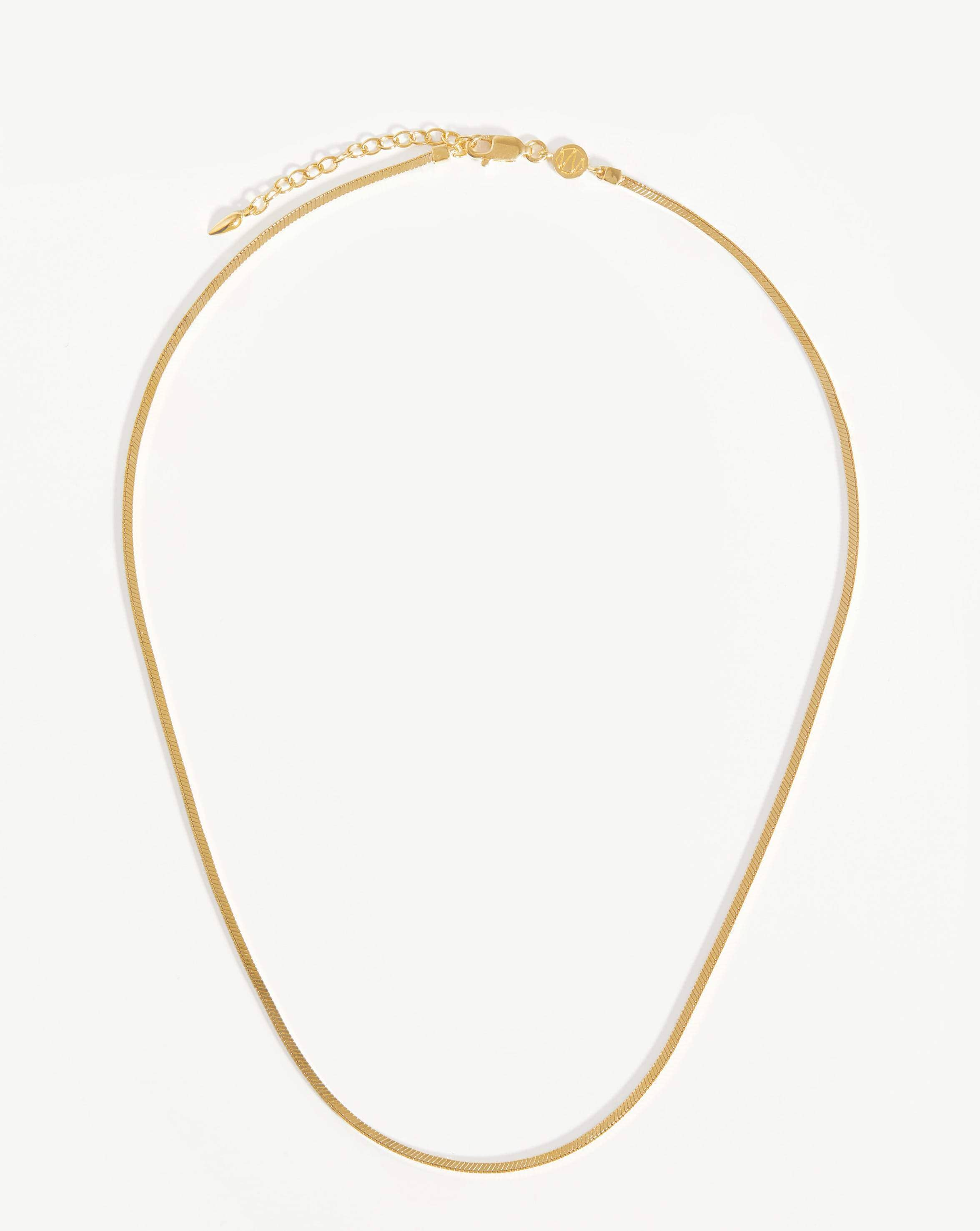 Lucy Williams Short Square Snake Chain Necklace for Women - Elegant Layered Gold Plated Jewelry for Everyday Wear & Gift Giving