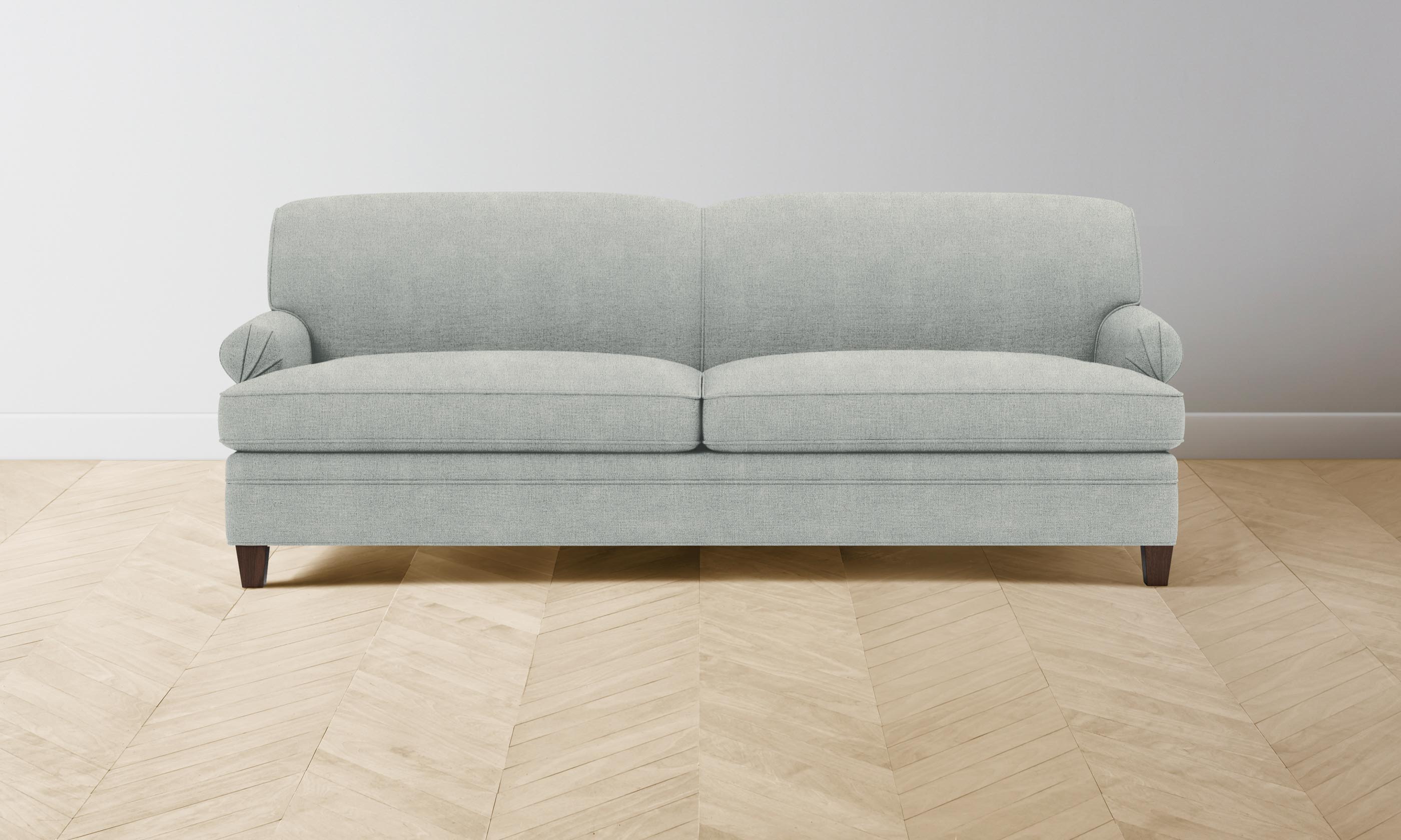 Carmine Sofa - Performance Mélange Weave Seaglass Fabric Sectional Couch for Living Room, Lounge & Family Room | Modern Comfortable Seating for Home & Office