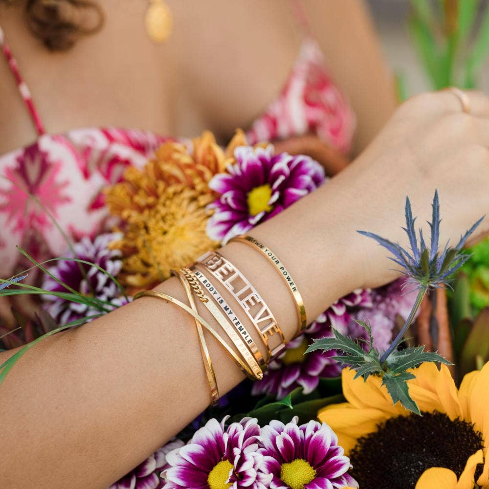 You Can Do Hard Things Cuff Bracelet - Motivational Inspirational Jewelry for Women & Girls - Perfect for Daily Wear, Gifts & Empowerment