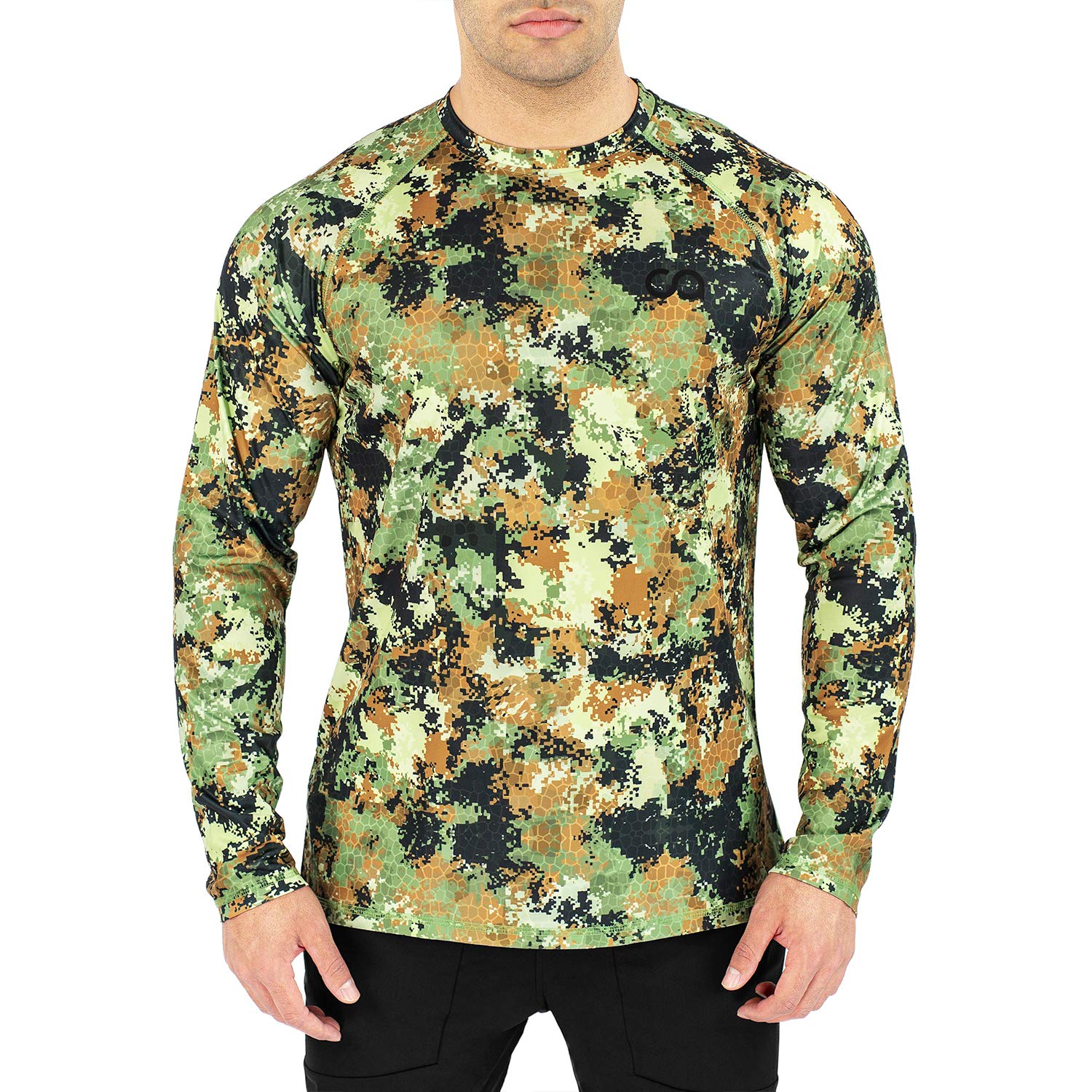 UPF 50+ Men's Long Sleeve Sun Protection Shirt - Breathable UV Blocking Outdoor Activewear for Hiking, Fishing & Beach - Casual Quick-Dry Performance Tee