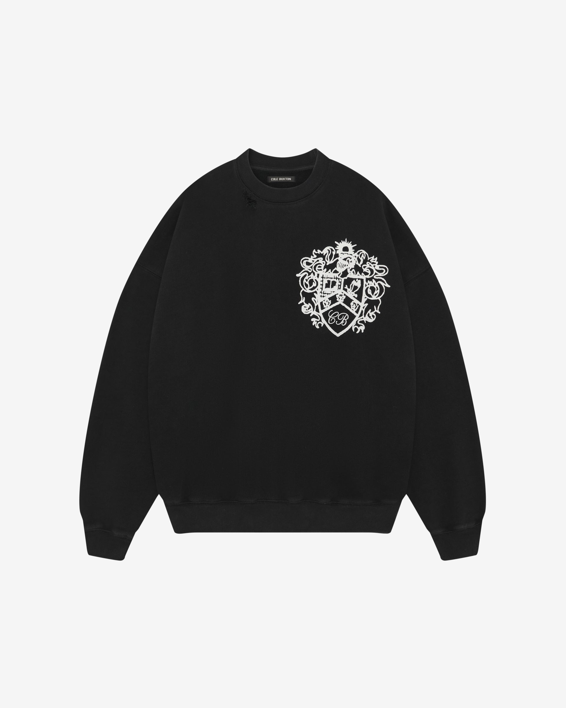 Vintage Distressed Collegiate Crest Sweatshirt - Comfortable & Stylish Pullover for Men & Women - Perfect for Casual Wear, College Events & Street Fashion