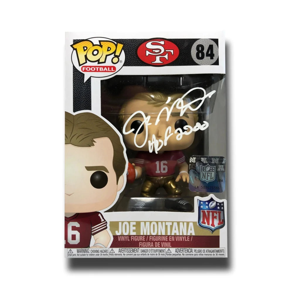 Joe Montana Signed 2010 Funko Pop with BAS COA - Authentic 49ers Autograph #84 - Perfect for NFL Collectors and San Francisco 49ers Fans Display