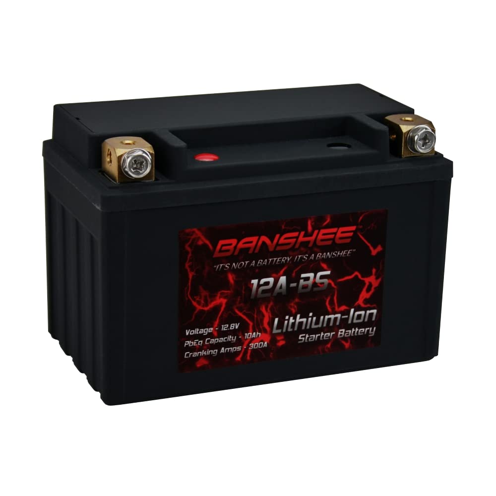 Banshee DLFP12A-BS Lithium Ion Motorcycle Battery Replacement - High Performance Power Solution for Bikemaster Bikes | Perfect for Street Bikes, Cruisers & Touring Motorcycles