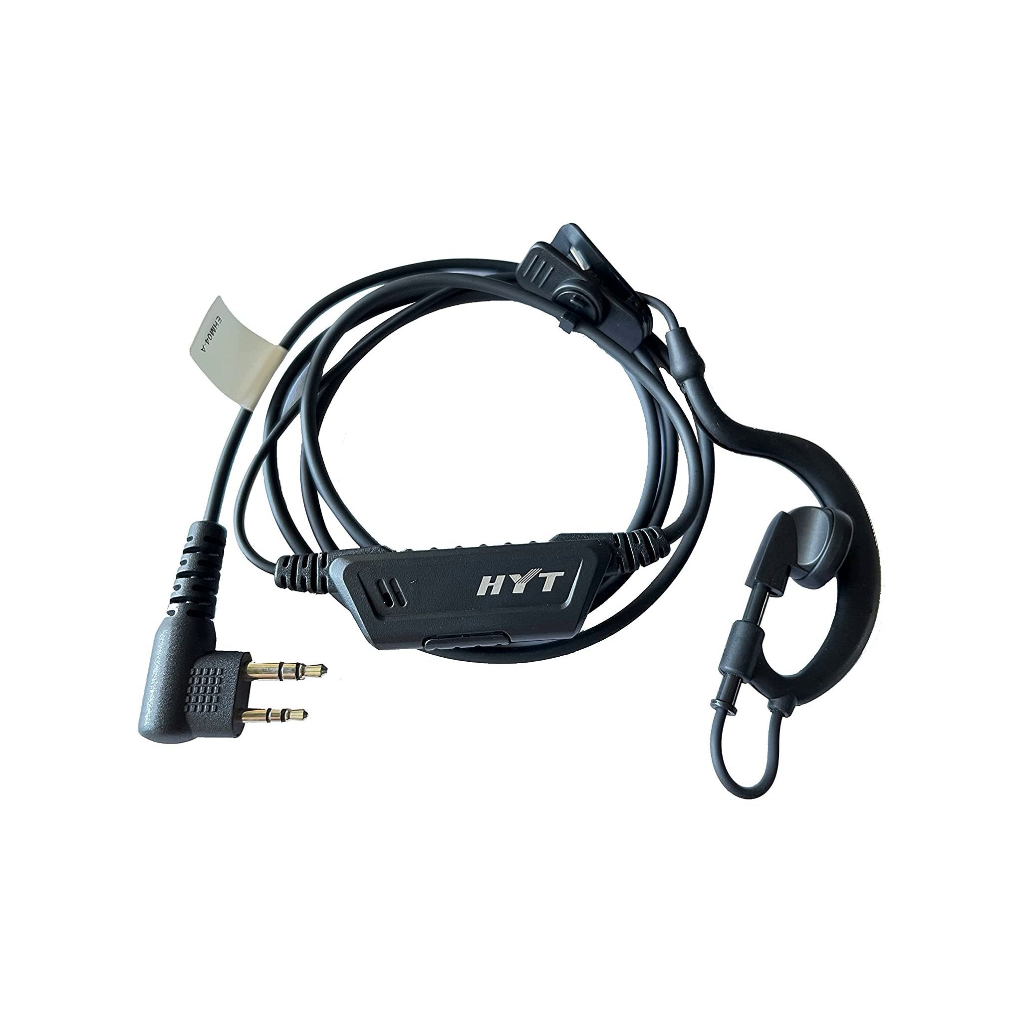 Hytera EHM04 A Ear Hook Earpiece for Portable Two Way Radios - Secure & Comfortable Headset for Walkie Talkies - Ideal for Security, Construction & Outdoor Activities