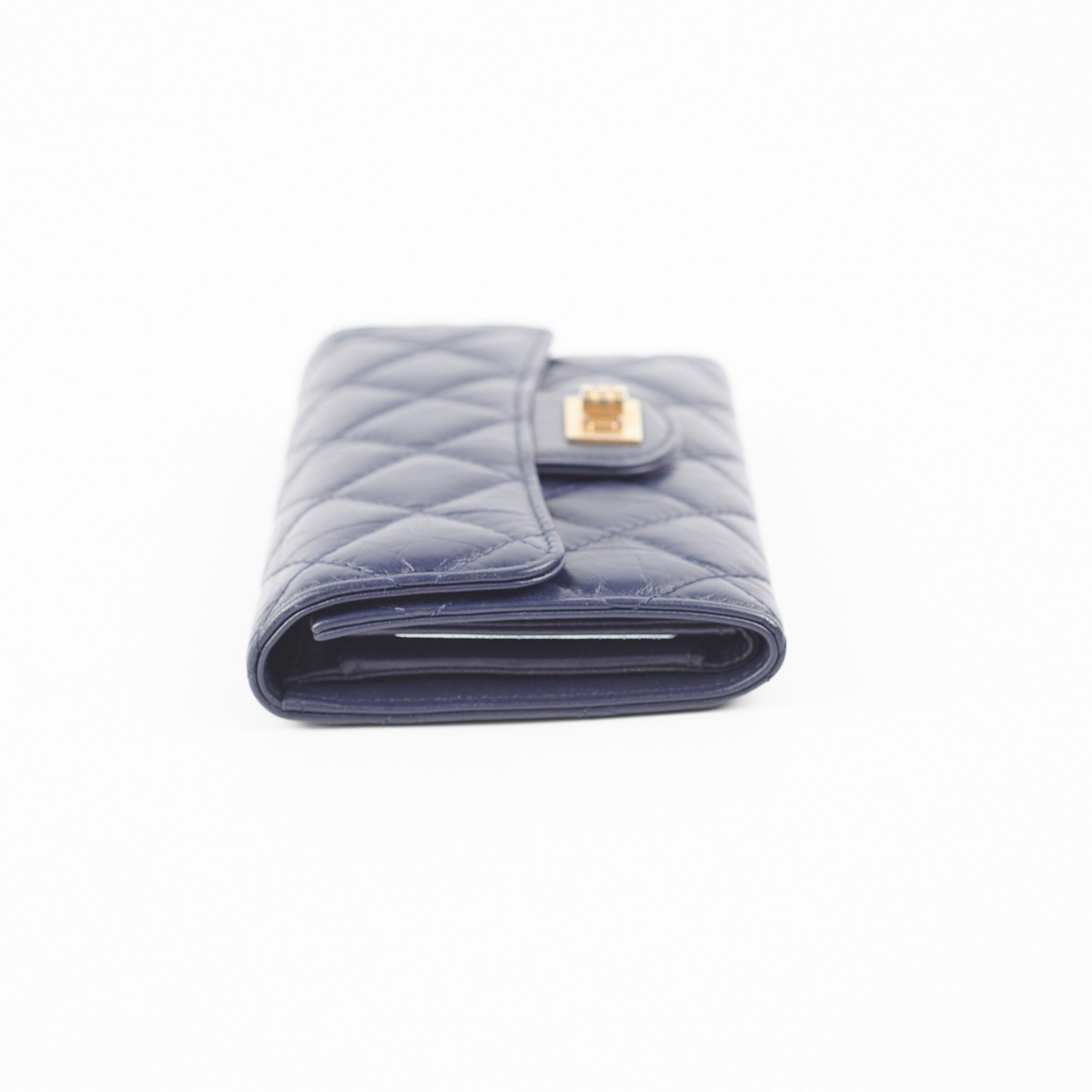 Chanel Reissue 2.55 Compact Wallet in Navy Blue - Premium Leather Card Holder for Women | Perfect for Everyday Use & Travel Accessories