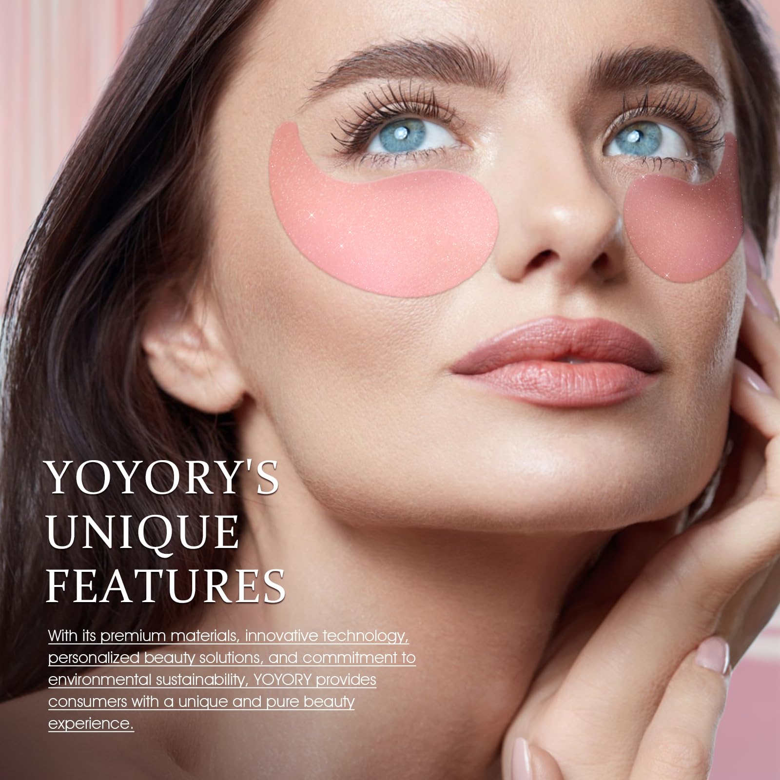 Under Eye Patches for Puffy Eyes & Dark Circles - Collagen & Hyaluronic Acid Eye Masks for Fine Lines, Wrinkles & Eye Bags Treatment - Hydrating & Moisturizing Pink Eye Patches (60 Pcs) - Perfect for Morning Skincare Routine & Travel Essentials