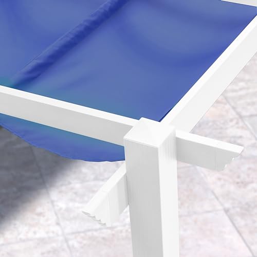White Frame & Navy Blue Canopy