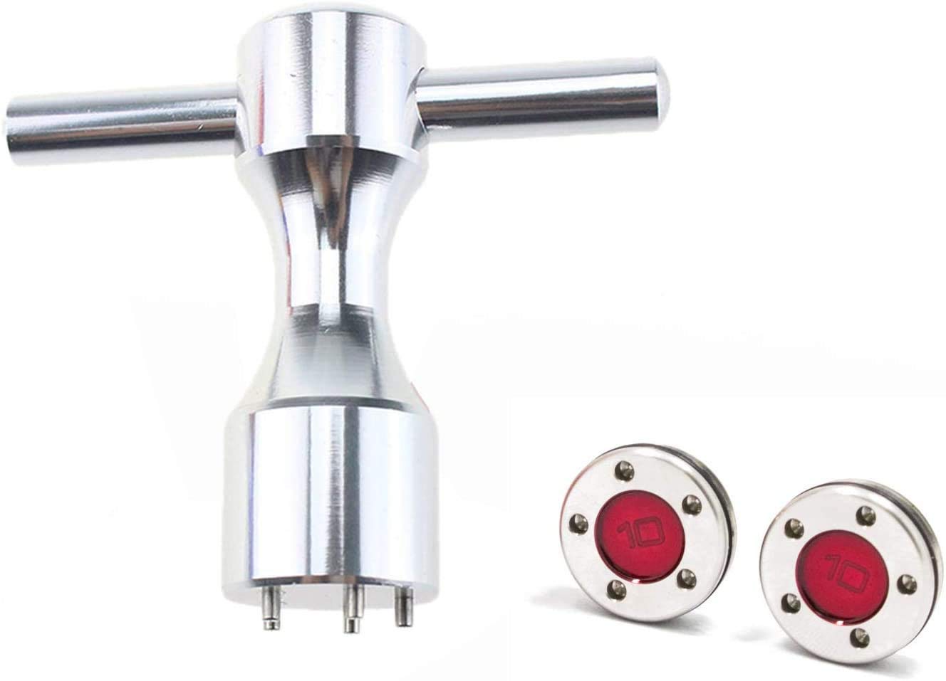 HISTAR 2-Piece Golf Club Weight Kit - Red Custom Weights & Silver Wrench for Titleist Scotty Cameron Putters | Perfect for Swing Weight Adjustment & Putter Customization | Ideal for Golf Course Play & Practice Sessions