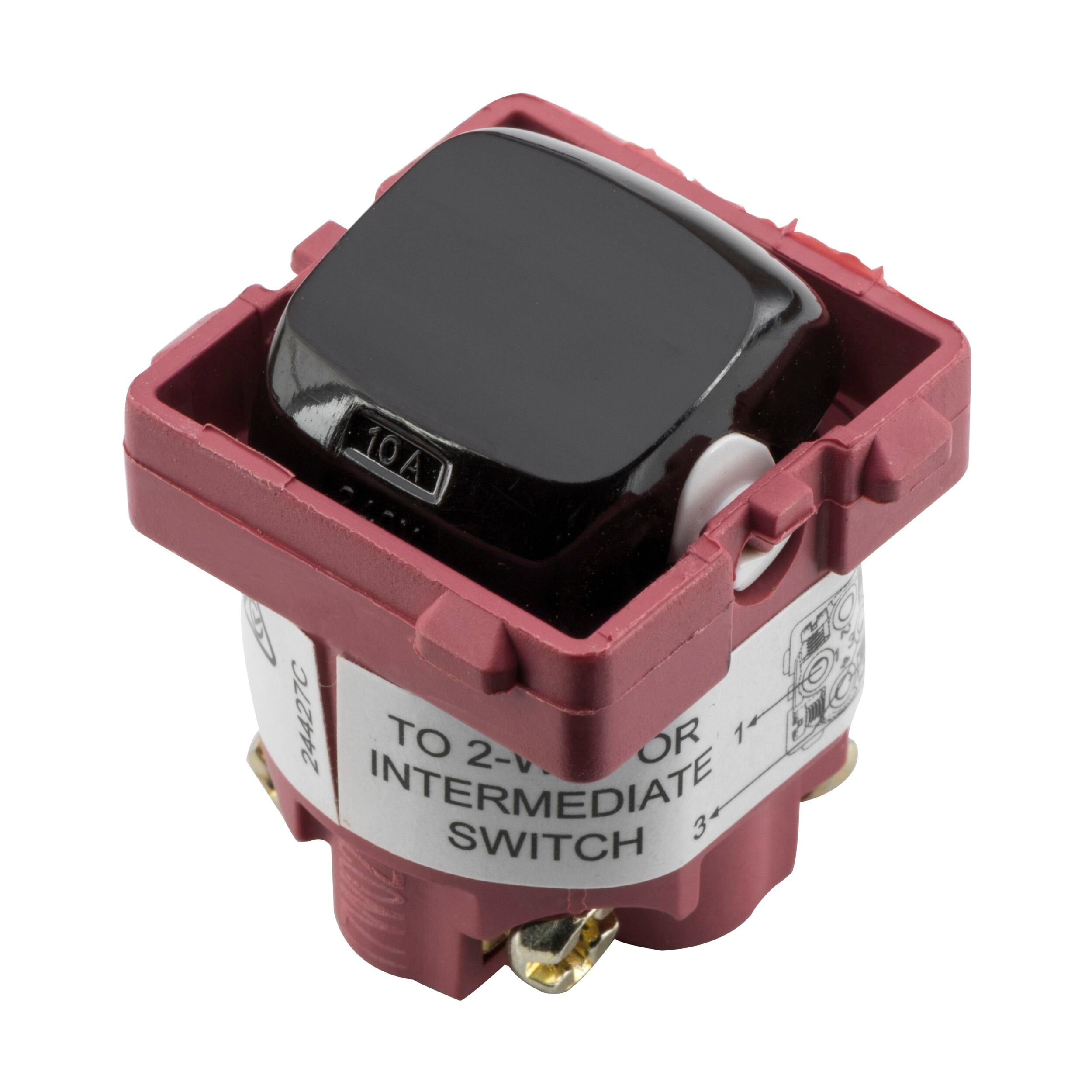 5029 Component Rocker Mechanism Intermediate Black - Heavy Duty Rocker Switch for Automotive, Marine & Industrial Applications