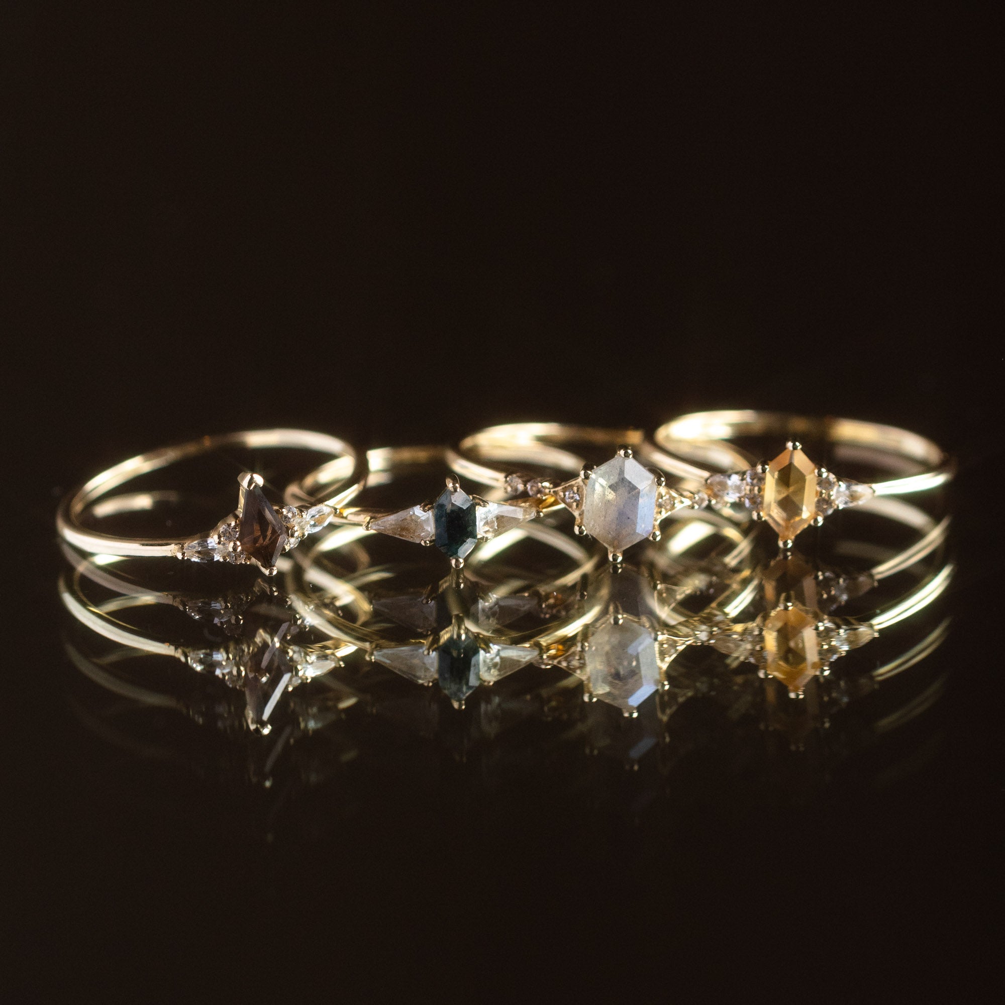 Solid Gold Citrine Hexagon Ring for Wealth & Abundance | Elegant Statement Jewelry for Women | Perfect for Manifestation, Meditation & Spiritual Healing