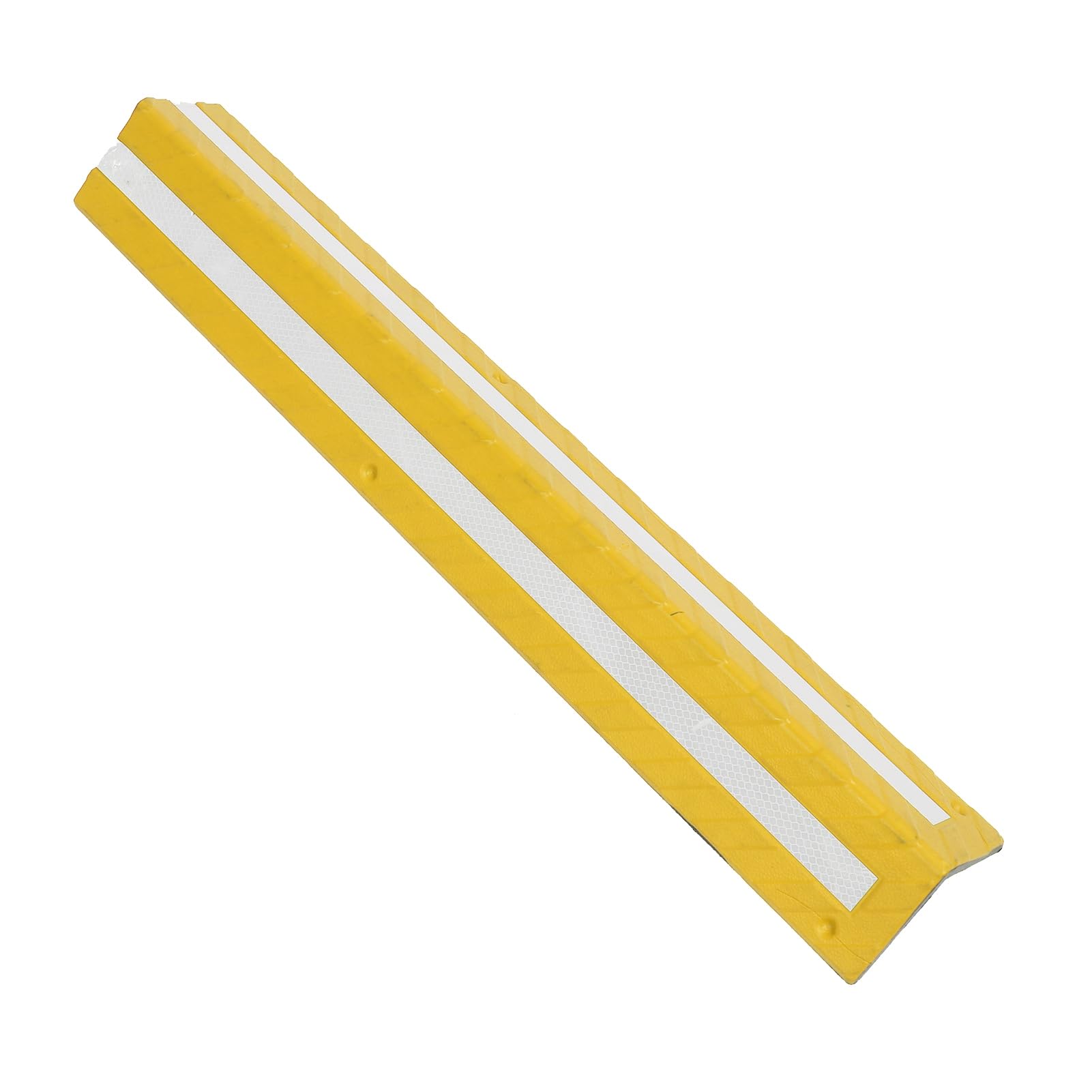 **80cm Rubber Garage Wall Protector with Reflective Strip - Heavy Duty Corner Guard for Parking Garages & Home Use (Yellow) | Prevent Scratches & Dents in Tight Spaces**