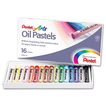 Pentel Oil Pastels Set of 16 - Vibrant Artist Colors for Drawing, Sketching & Blending - Perfect for Beginners & Professionals - Art Supplies for Classroom, Studio & Home Use