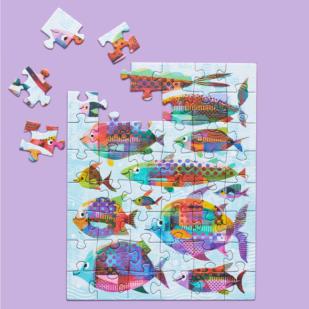 48-Piece Kids Puzzle Snacks - Fun & Educational Fish-Themed Puzzle for Toddlers & Preschoolers - Perfect for Birthday Gifts, Classroom Activities & Family Game Night