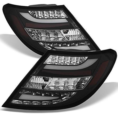AKKON Rear LED Tail Lights Brake Lamps Replacement Pair for 2008-2010 Mercedes-Benz W203 C-Class 4-Door Sedan - Black Bezel - Enhanced Visibility & Style for Night Driving & Car Customization