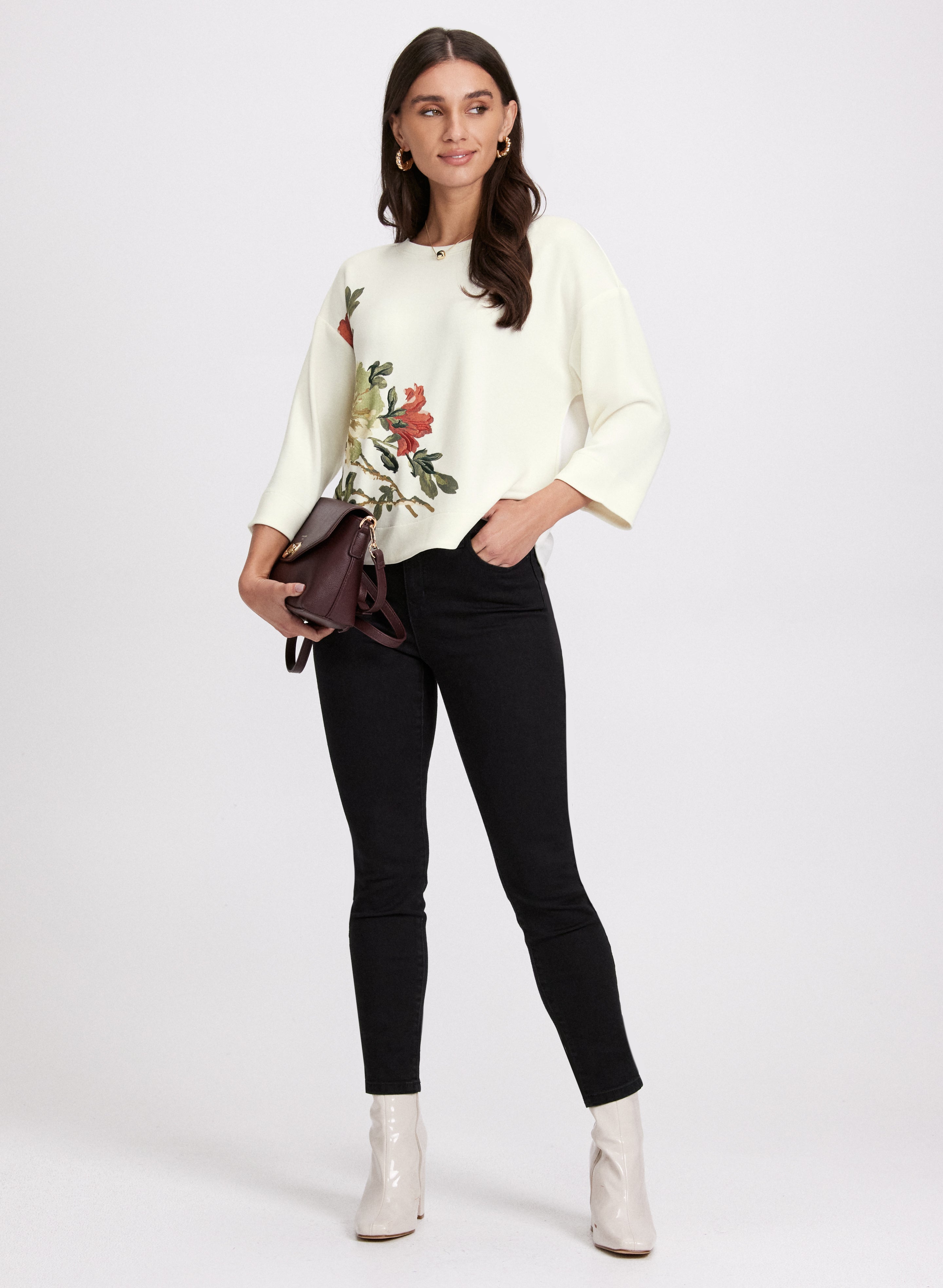 Floral Print Top for Women - Stylish Blouse with Floral Placement Design - Perfect for Casual Outings, Dates, and Summer Fashion