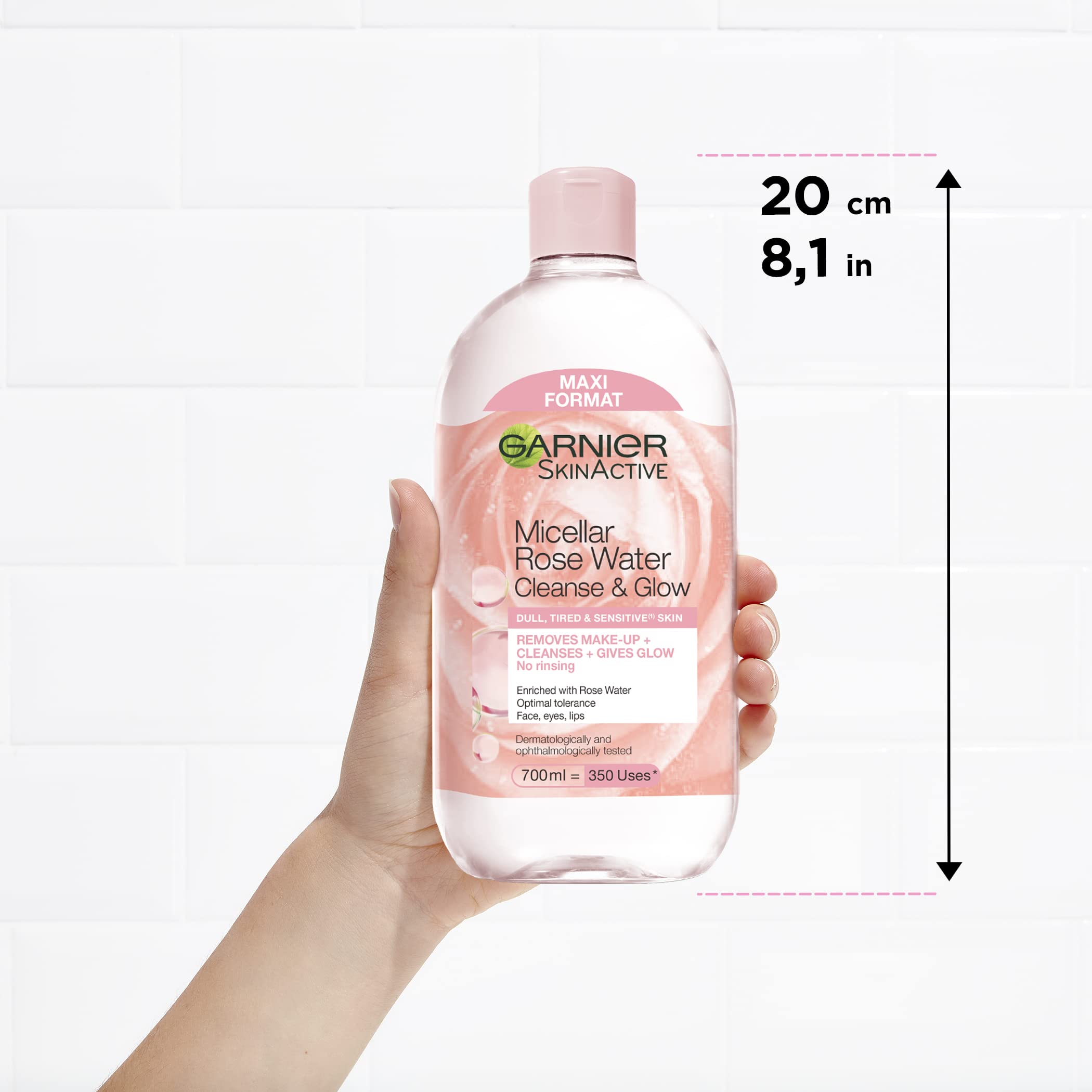 Garnier Micellar Rose Water 700ml - Hydrating & Soothing Facial Cleanser for Dull & Sensitive Skin | Makeup Remover & Daily Skincare Routine