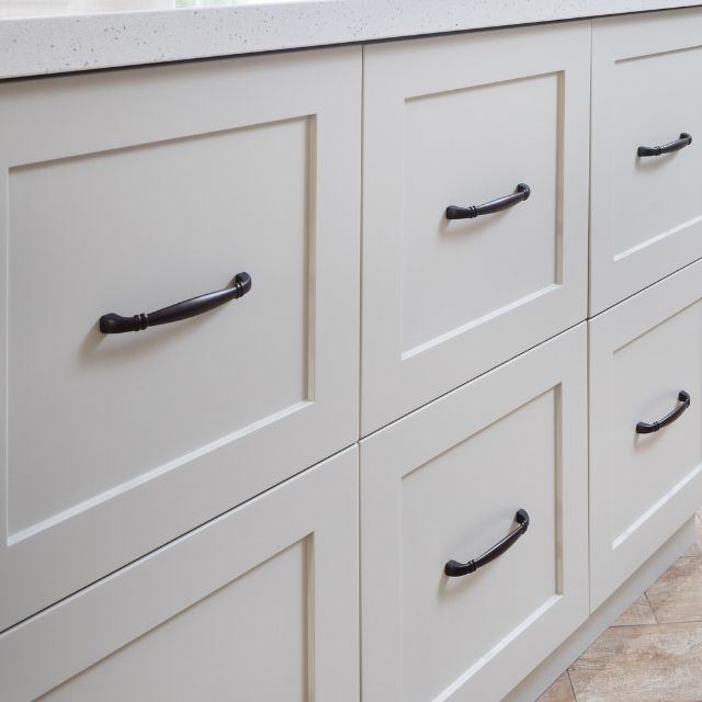 Castella Century Handle Antique Black - Vintage Style Cabinet Pulls for Kitchen & Bathroom Renovation