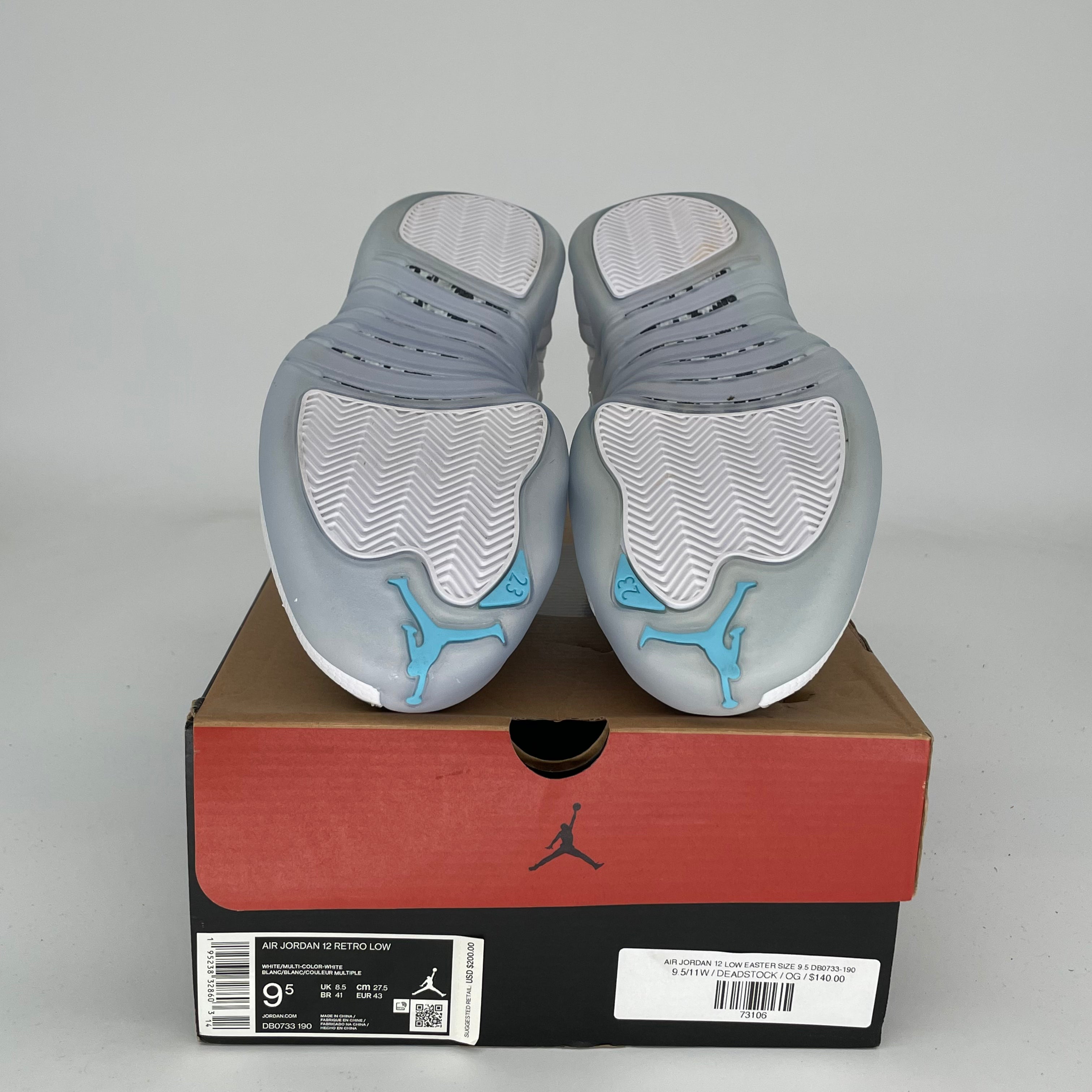 Air Jordan 12 Low Easter Basketball Shoes - Men's Size 9.5 (DB0733-190) - Perfect for Easter Games & Casual Streetwear Style