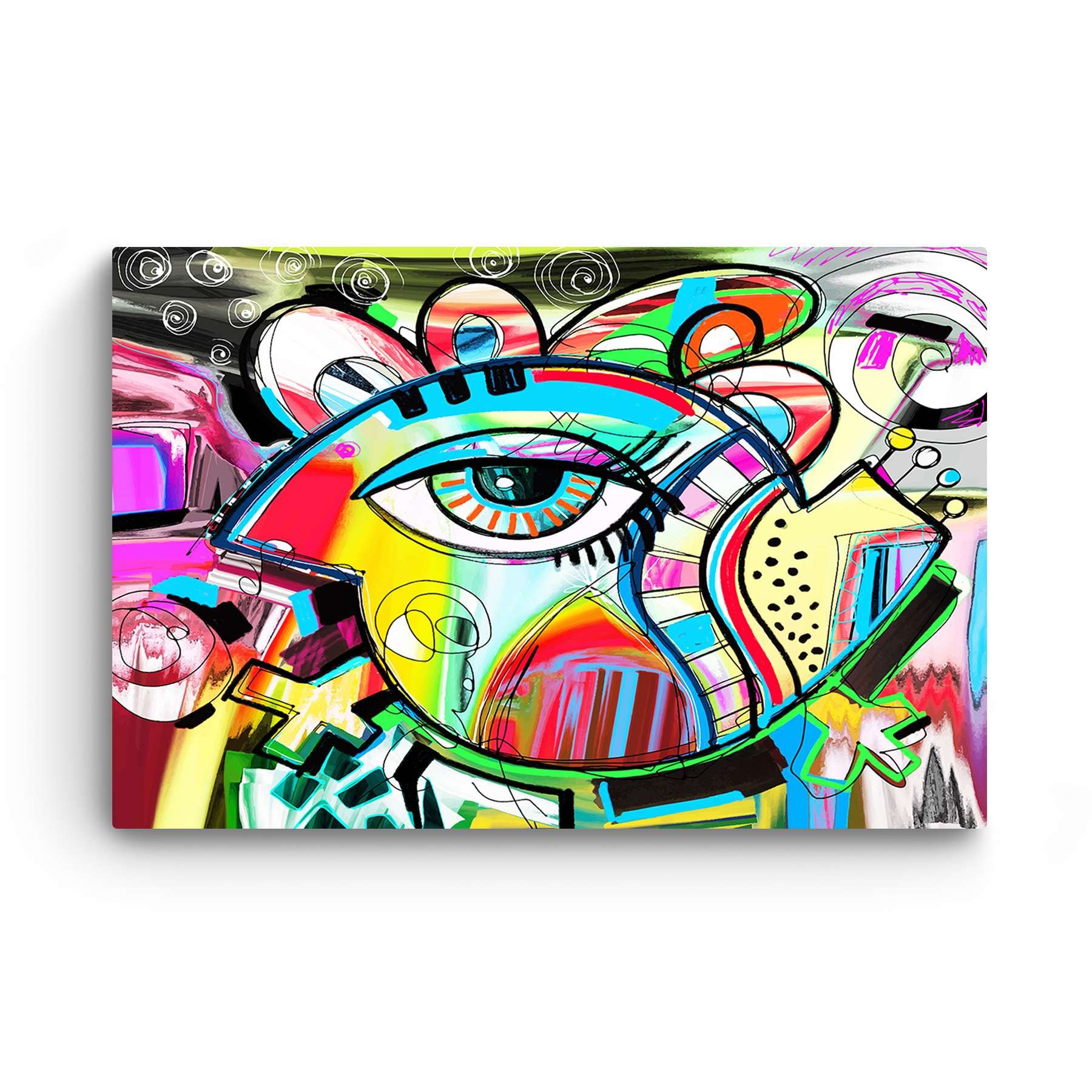 Startonight Luminous Abstract Bird Wall Art - 24x36 Inch Framed Canvas Print with Day & Night Effect, Modern Home Decor for Bedroom, Living Room & Office - Perfect for Ambient Lighting & Contemporary Interior Design