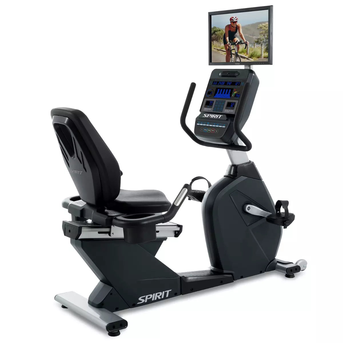 Spirit CR900 Full Commercial Recumbent Exercise Bike for Home & Gym - Low Impact Cardio Workout for Seniors & Rehabilitation
