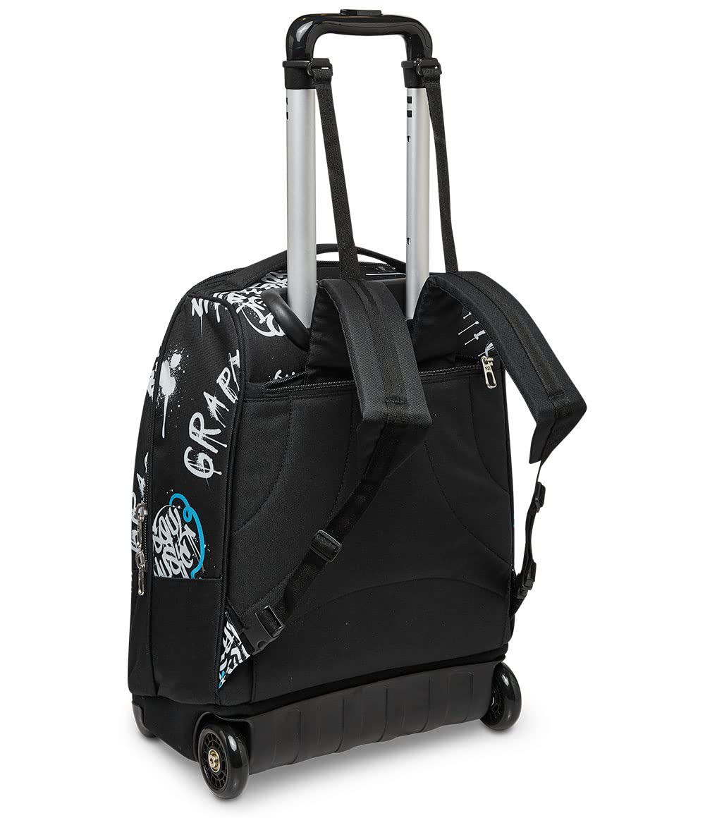 Abstract Graffiti Boy 2-in-1 Backpack with Cross-Over System for School & Travel + Sunglasses Case