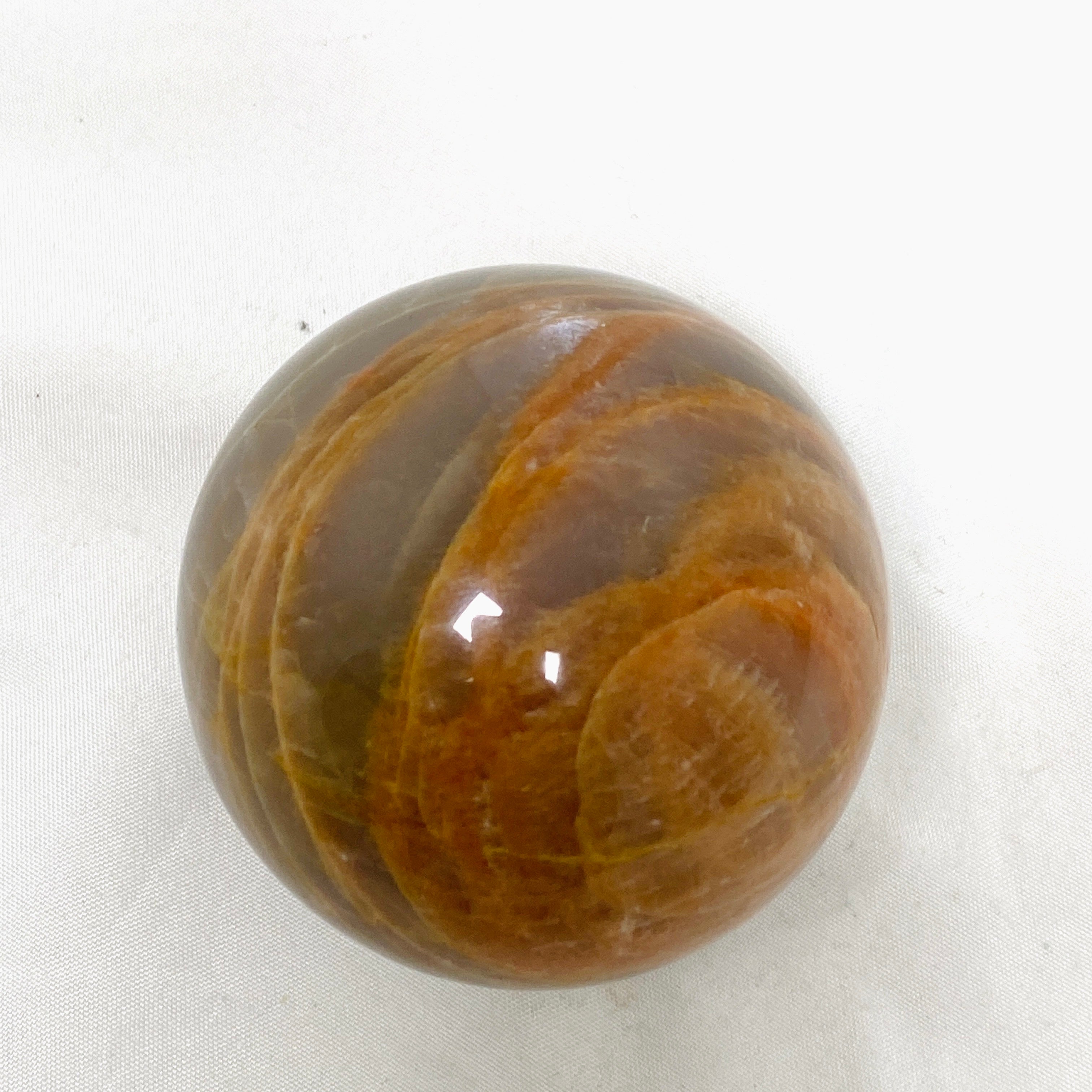 Natural Peach Moonstone Sphere PMS03 - Healing Crystal for Meditation, Yoga & Home Decor - Perfect for Spiritual Gifts & Energy Balancing