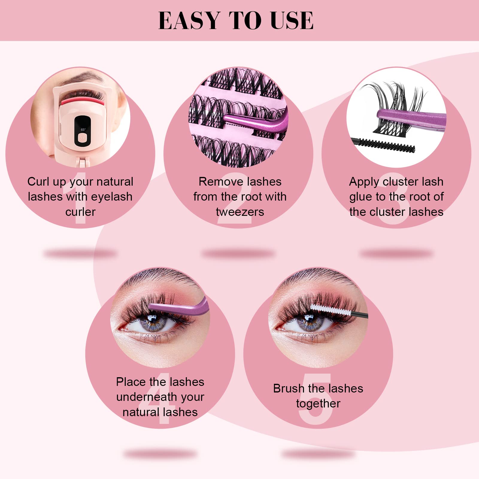 192 Pcs Mixed Cluster Lashes - 2 Styles (Flawless & Fabulous) DIY Eyelash Extensions with Super Thin Band, Soft & Easy to Apply | Perfect for Daily Wear, Parties & Special Occasions