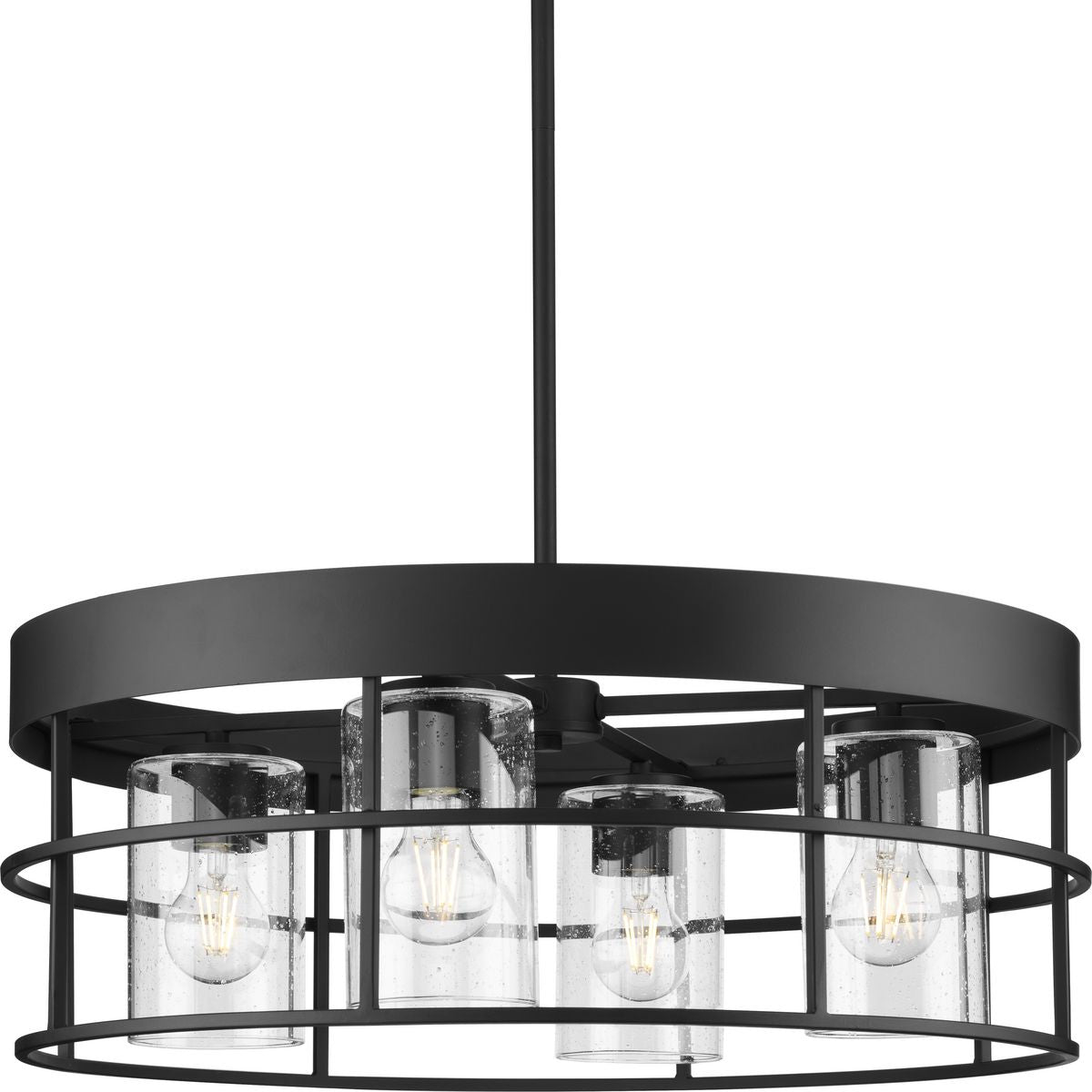 Burgess Collection Four Light Chandelier - Elegant Crystal Ceiling Fixture for Dining Room & Bedroom Lighting | Modern Home Decor