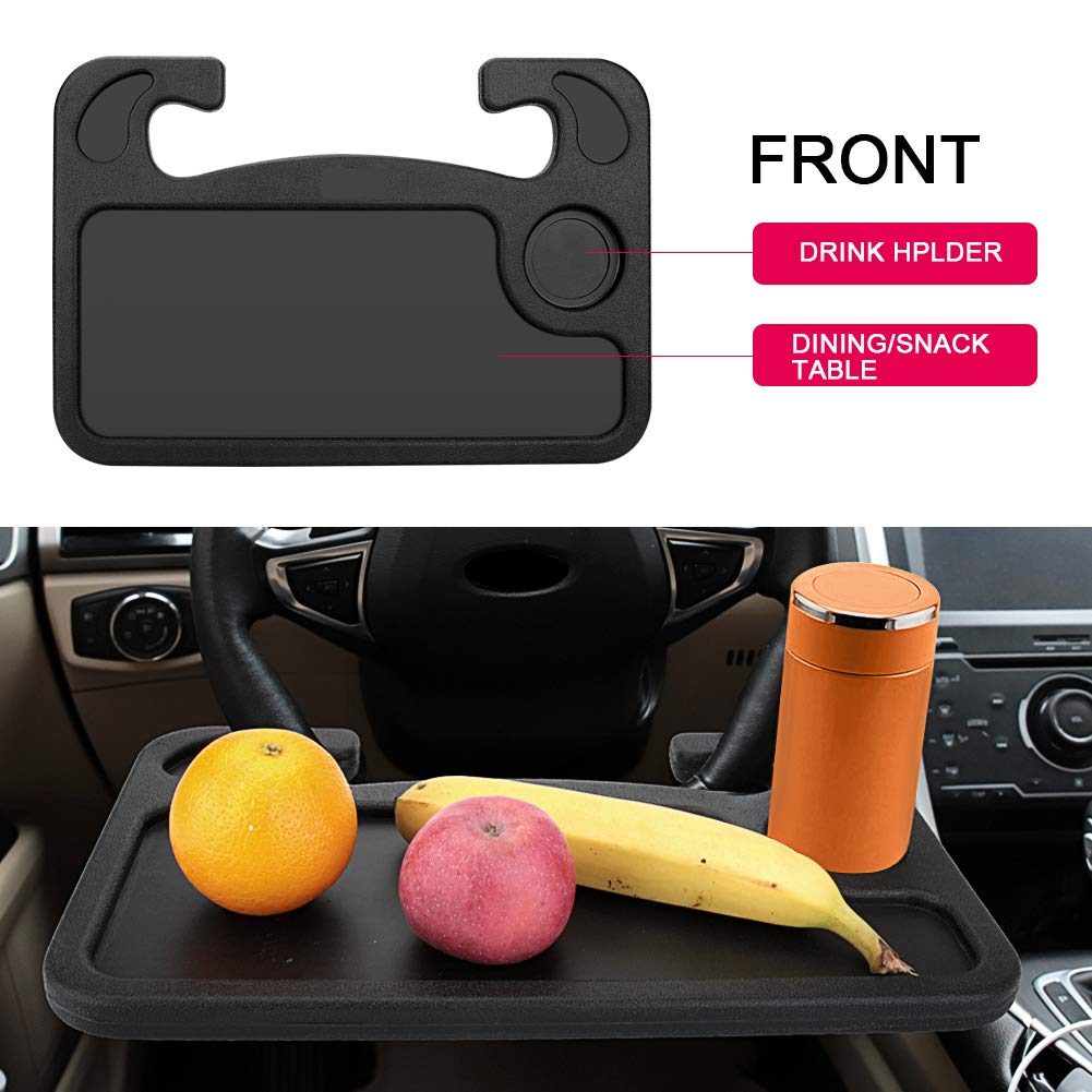 XINDELL Steering Wheel Tray - Portable Food Tray & Laptop Holder for Cars, Trucks & Vans | Compatible with Honda, Jeep, Nissan, Ford | Perfect for Eating, Working & Organizing on Road Trips & Commutes