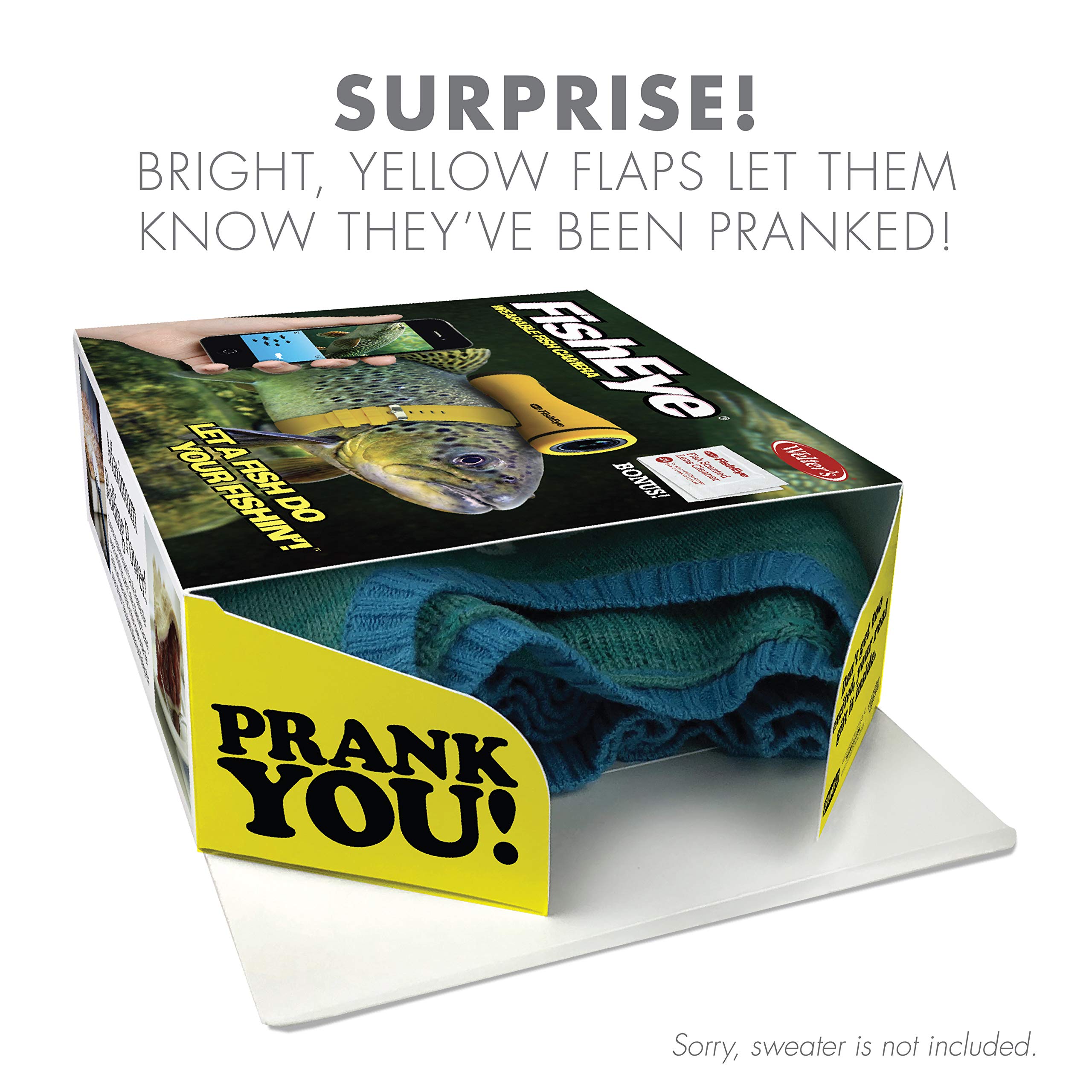 Funny Fish Eye Prank Gift Box - Authentic Prank-O Gag Present Wrapping for Holidays & Birthdays | Novelty Gifting Box for Pranksters | Perfect for Surprise Parties, Office Pranks & April Fools' Day Gags
