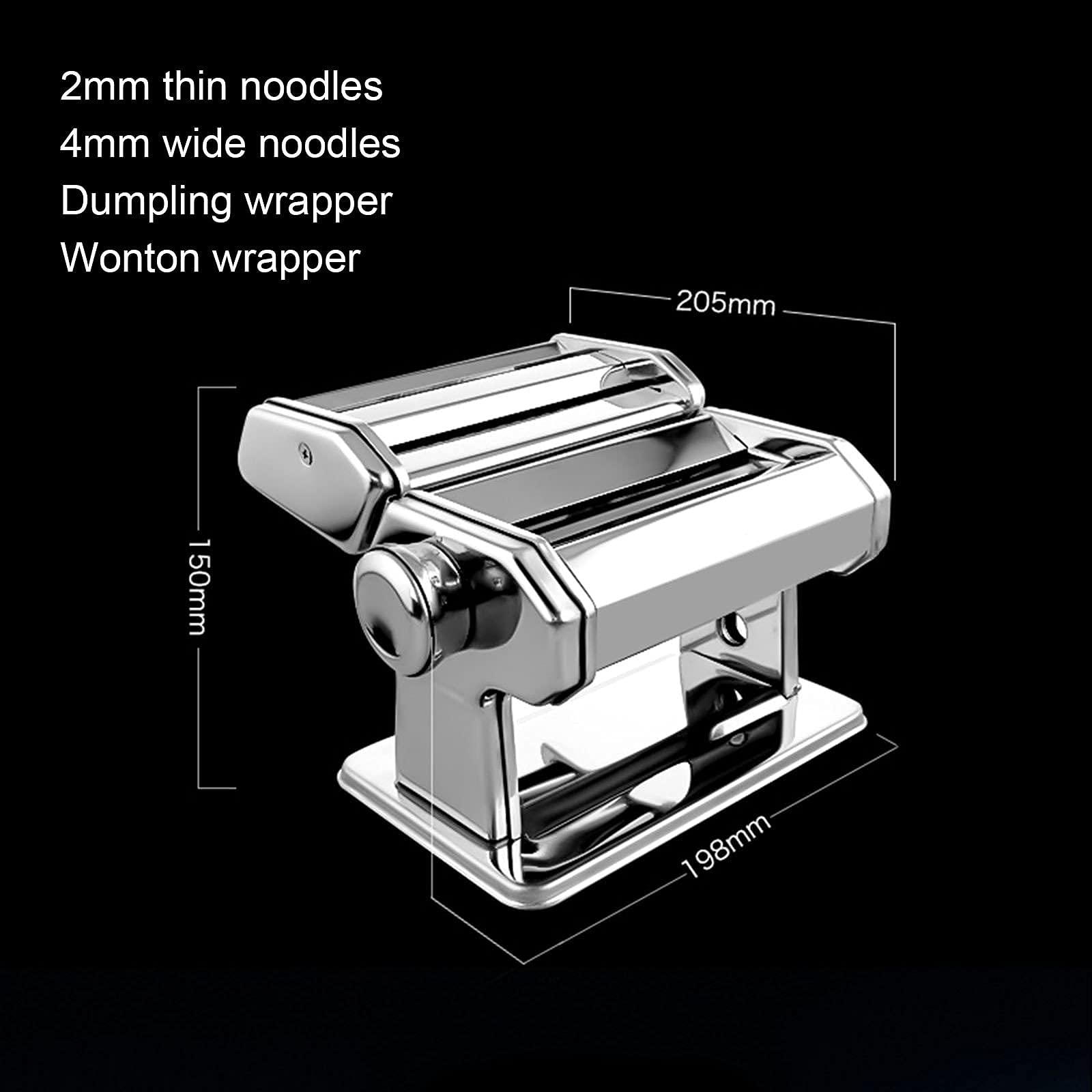 LIJCC Pasta Maker Machine - 6 Adjustable Thickness Dough Roller for Homemade Noodles & Ravioli with Table Clamp | Perfect for Italian Cooking & Family Kitchen Pasta Nights