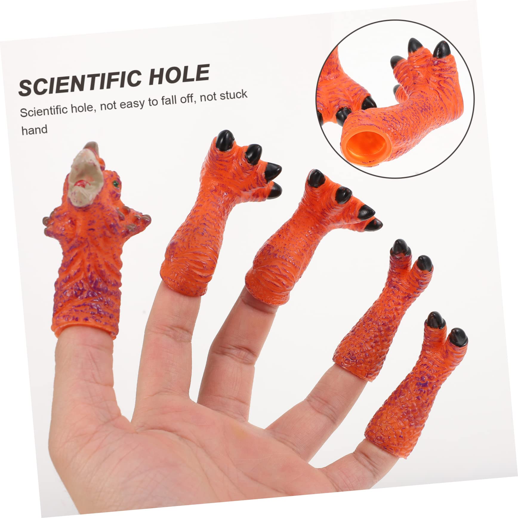 Vaguelly 1 Set Dinosaur Finger Puppet Toys for Kids - Soft Rubber Hand Puppets, Family Interactive Baby Toys for Toddlers | Perfect for Storytelling, Role Play & Early Childhood Development