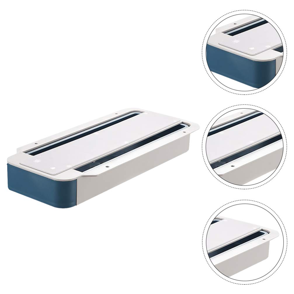 NUOBESTY 2-Pack Under Desk Organizer - Retractable Hidden Drawer for Pens, Pencils & Stationery - Adhesive Mount Desk Storage Tray - Perfect for Office, Study & Home Workspace Organization