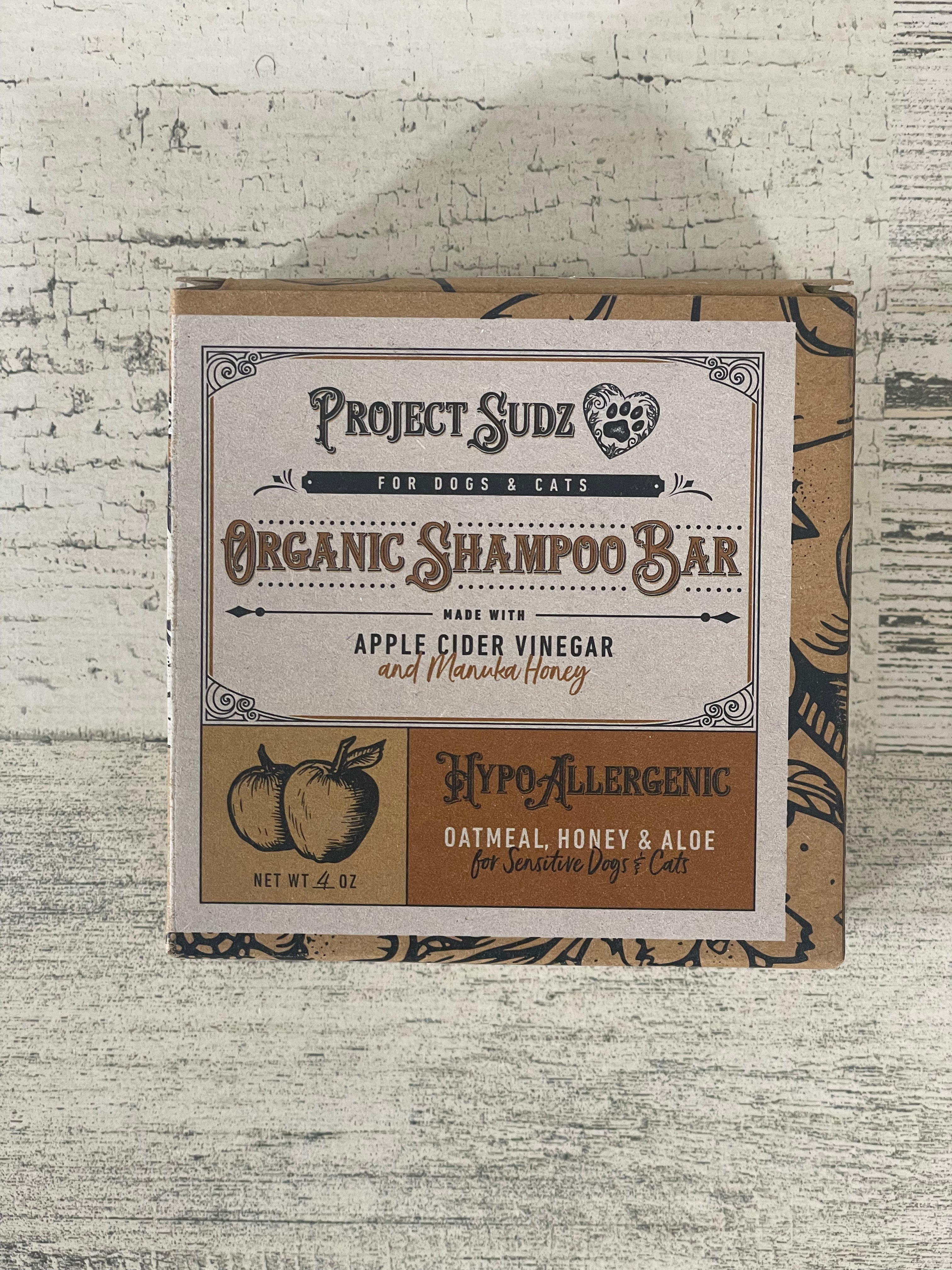 Project Sudz Hypoallergenic Shampoo Bar for Sensitive Skin - Natural Vegan Hair Cleanser for Dry, Itchy Scalp - Eco-Friendly Travel & Camping Essential