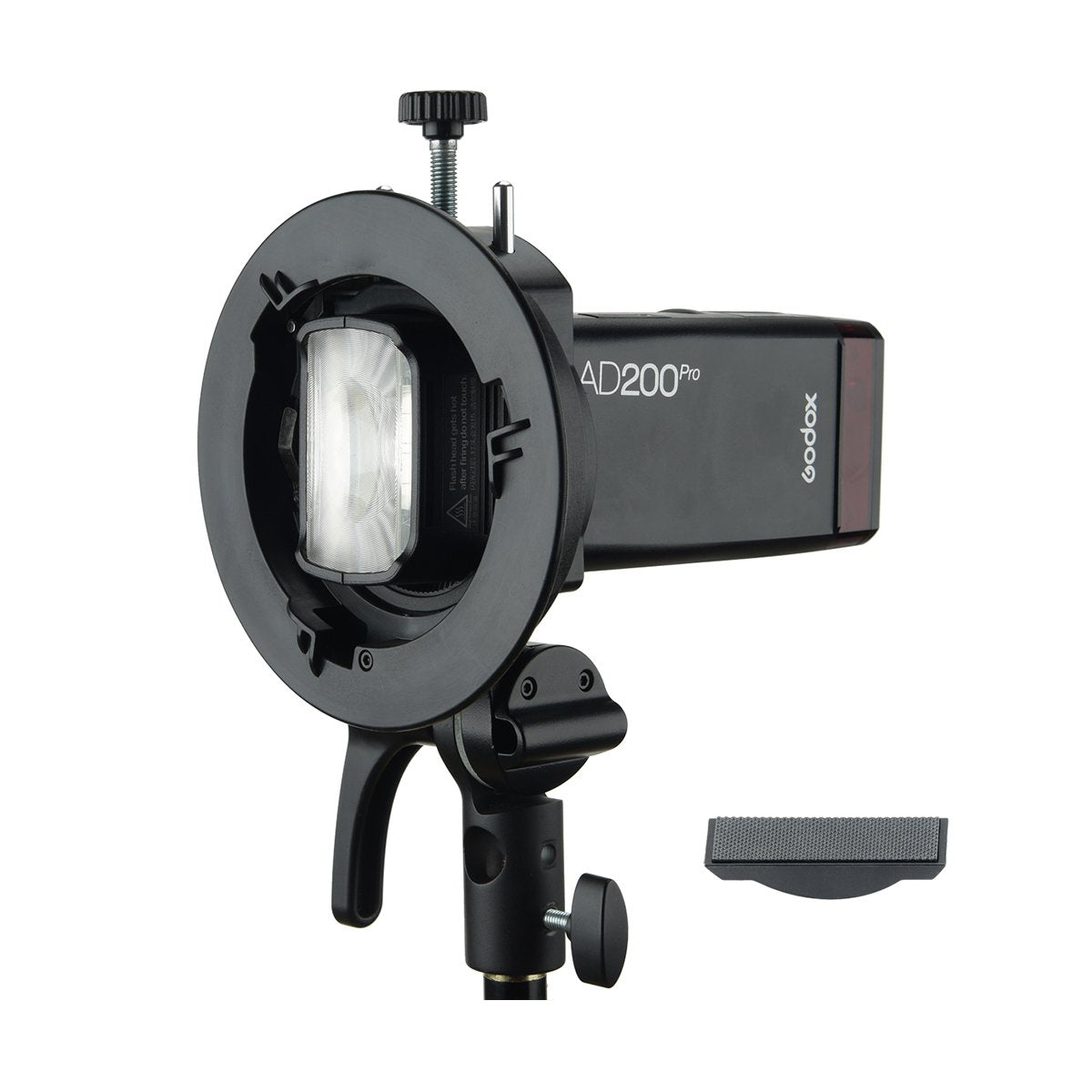 Godox S2 Speedlight Bracket with Bowens Mount - Universal Flash Holder for DSLR Cameras - Perfect for Studio Photography, Portrait Shoots & On-Location Lighting