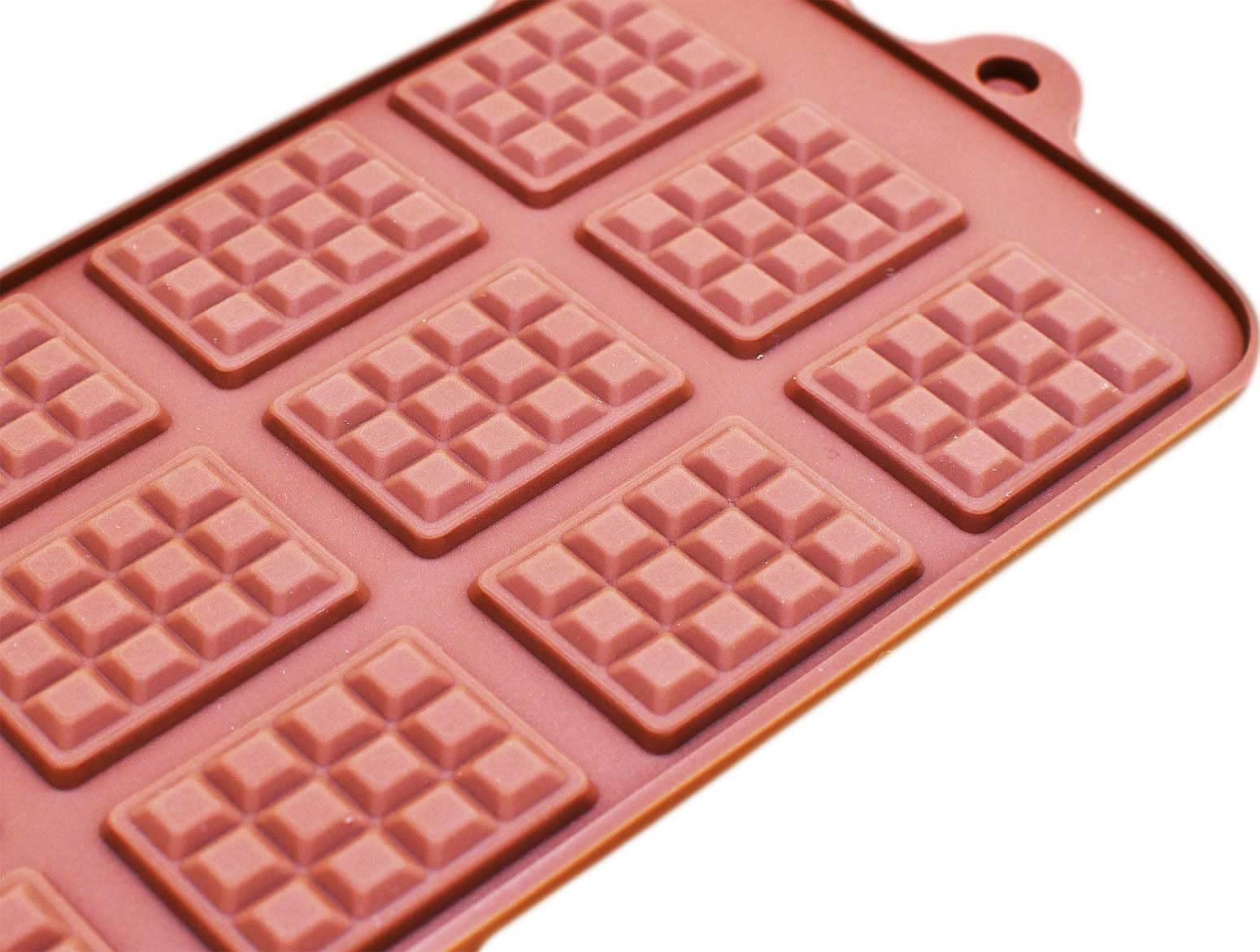 Thin Mini Waffle Chocolate Chip Cookie Silicone Mold (2-Pack) - Food Grade, Dishwasher Safe & Heat Resistant - Perfect for Baking Waffles, Cookies, Candies & Fondant - Great for Home Baking, Party Treats & Gift Making