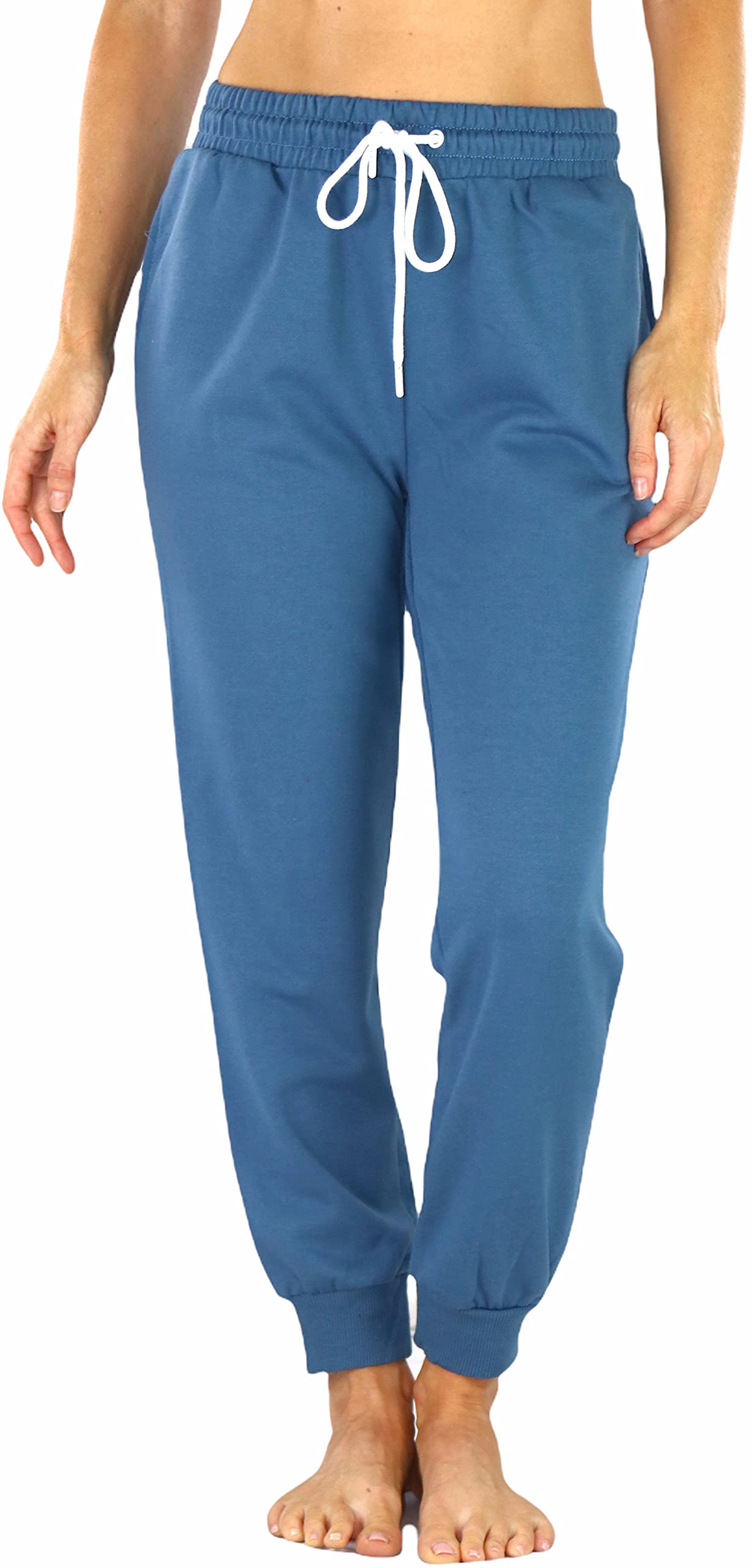 Stylish Women's French Terry Capri Jogger Pants with Drawstring Waistband - Comfortable Lounge & Workout Pants for Yoga, Running & Casual Wear