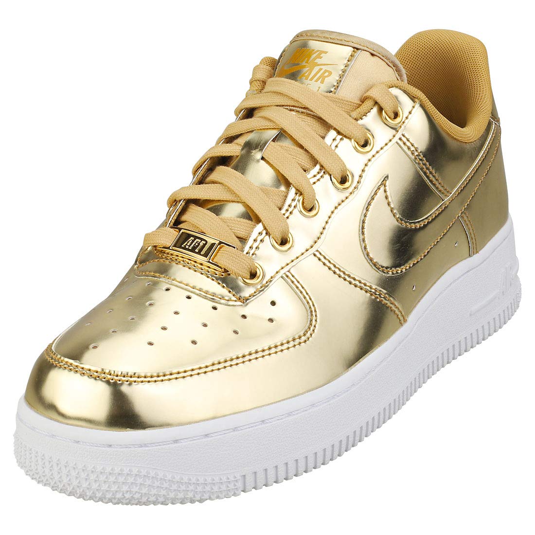 Nike Women's Air Force 1 SP Sneakers CQ6566-700 Metallic Gold - Comfortable Athletic Shoes for Running, Gym & Casual Wear